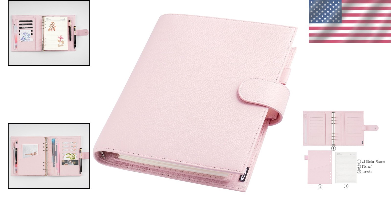 A5 Genuine Leather Rings Planner – 30mm Ring Binder