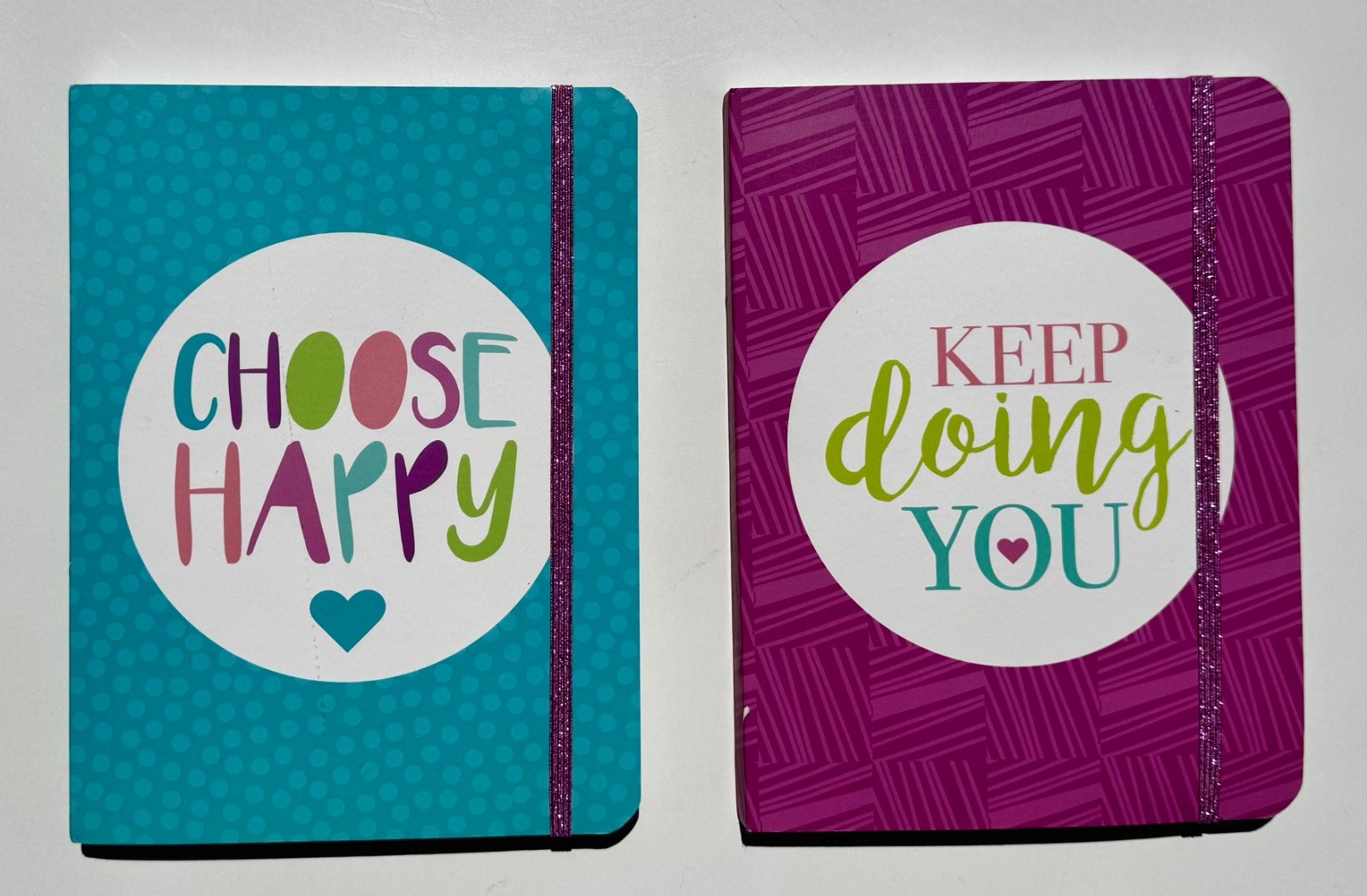 Studio C Blue Purple 2-Pack Notebooks Journals Elastic Closure 6″ x 8″