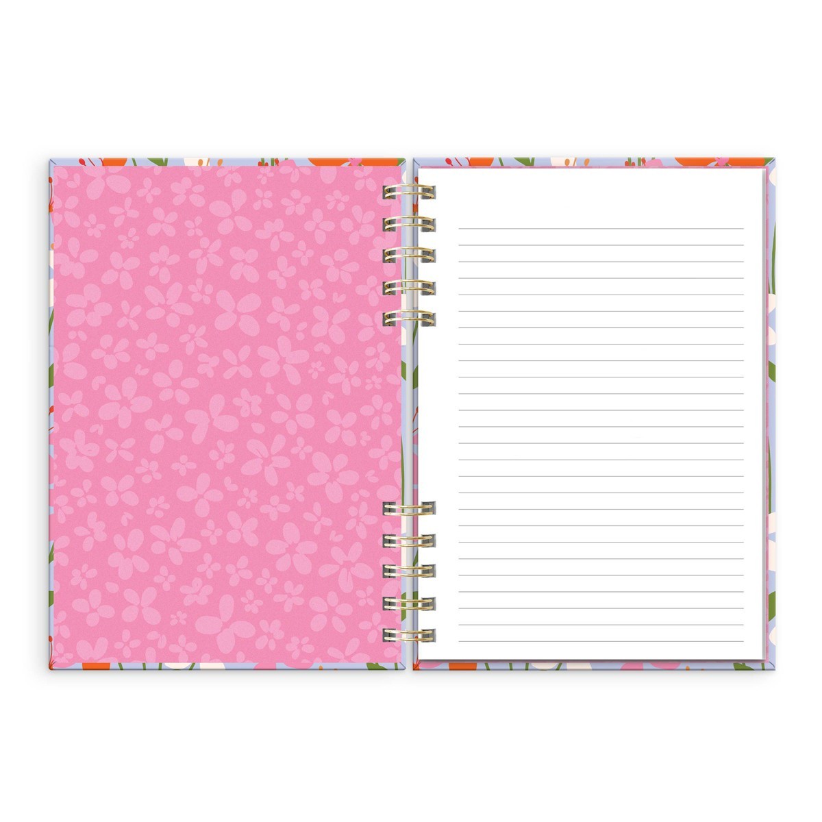 Studio Oh! 5.75″x 8″ Harper Notebook with Gel Pens Blue Floral 192 Pages