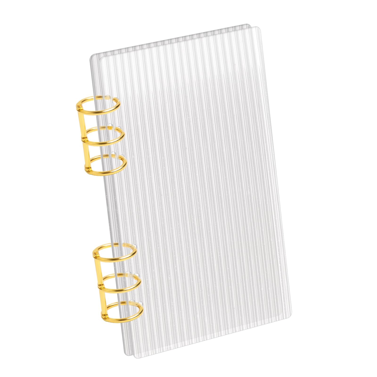 SBYURE A6 Binder Clear Acrylic 6-Ring Budget Binders Thick Transparent