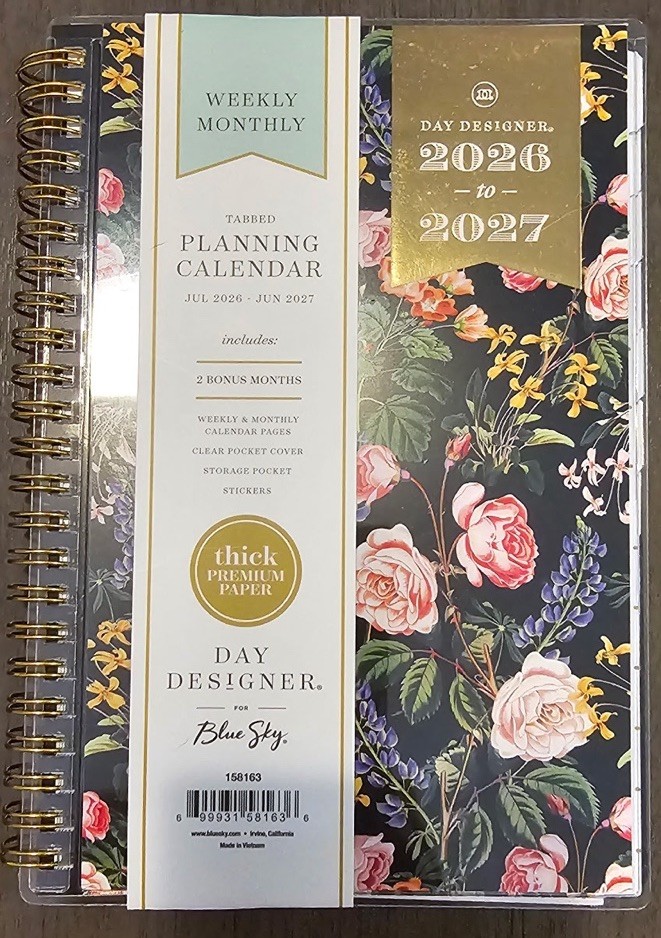 2026-2027 Blue Sky Day Designer Ophelia Academic W&M Planner (5″ x 8″)