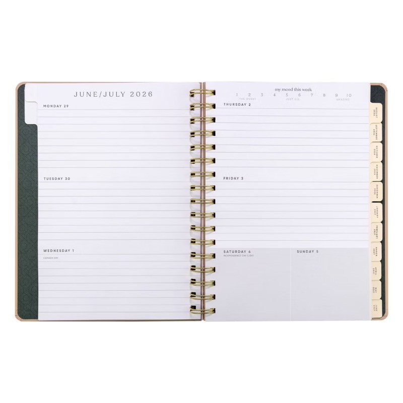 Be Rooted7″x9″Grow with The Flow Academic 12 Months Weekly/View 2026-2027Planner