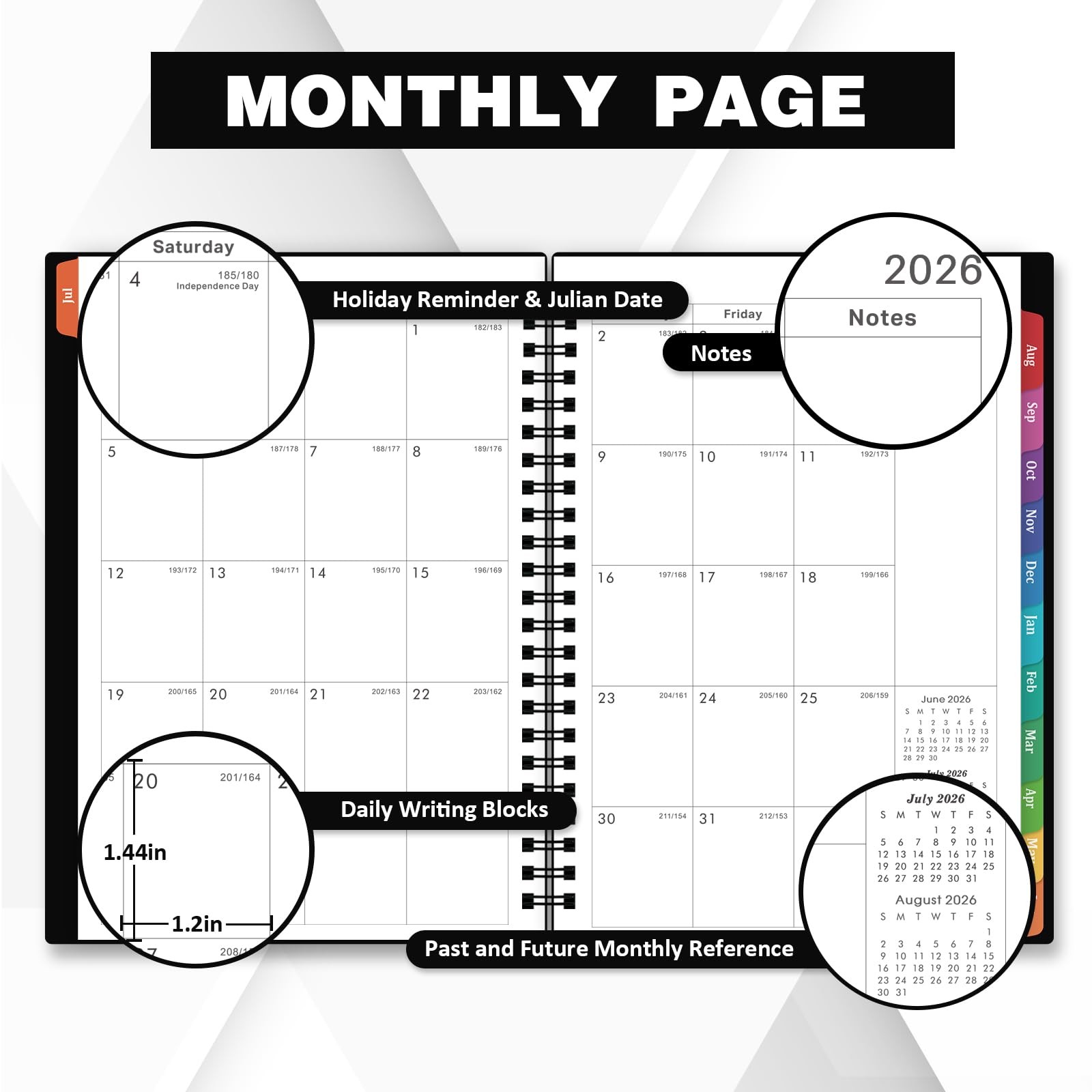 Planner 2026-2027 – July 2026 – June 2027, Weekly A5, Black