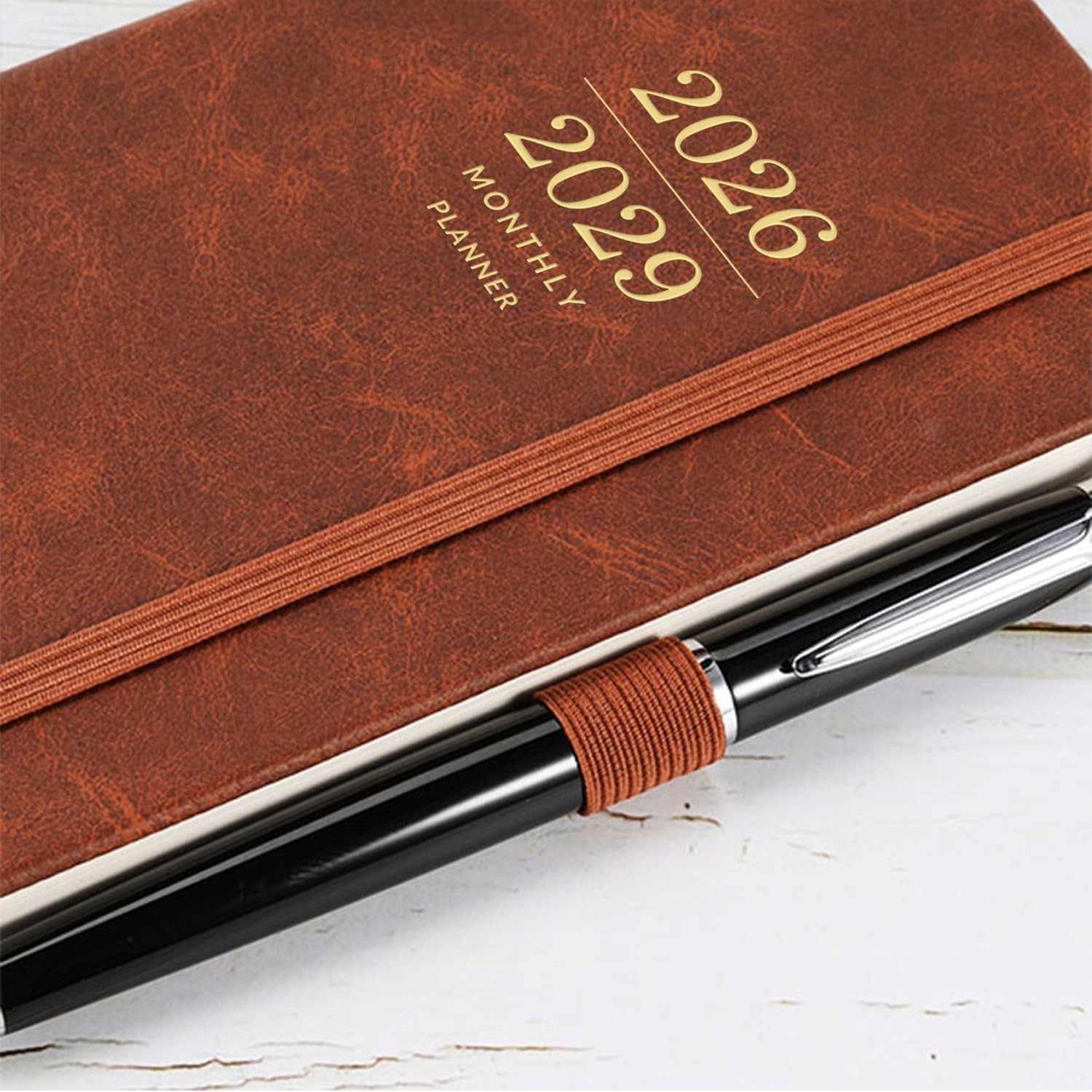 Durable Faux Leather Planner for Students and Professionals, 36 Coverage