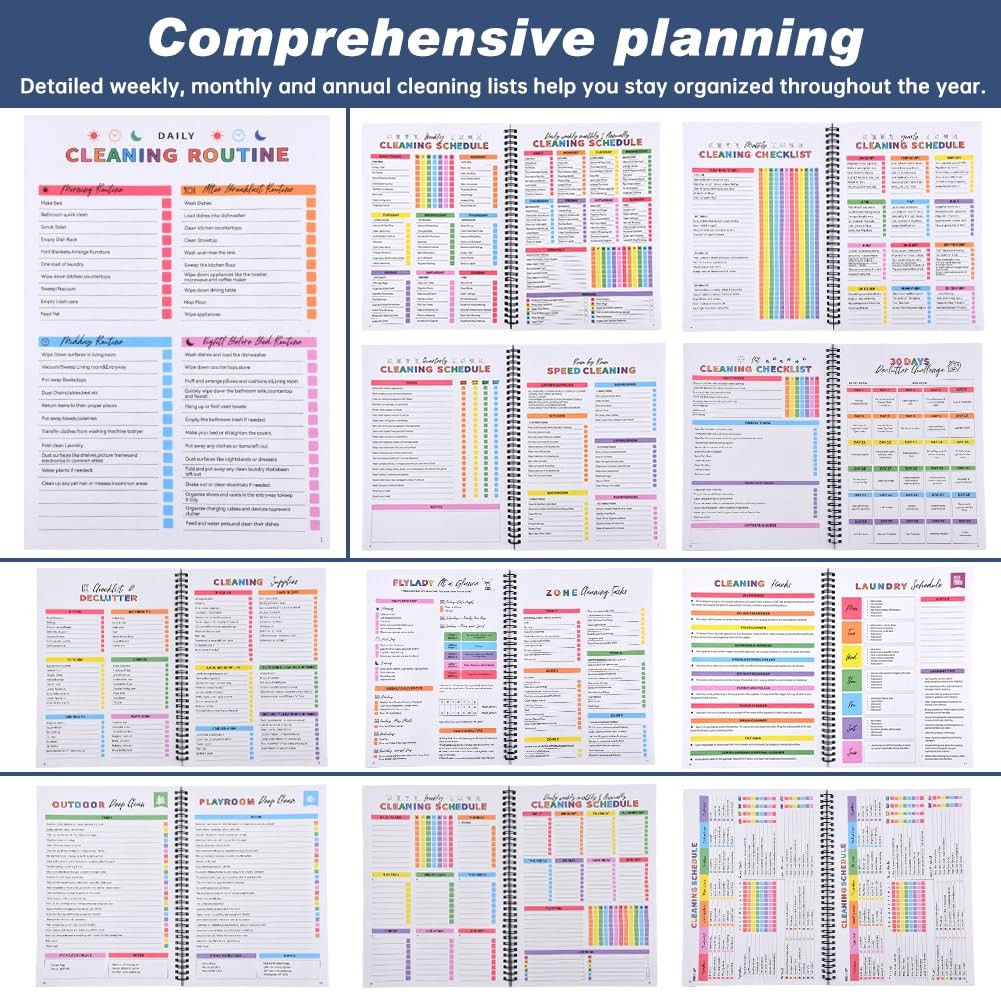 Adhd Cleaning Planner Daily Weekly Monthly Yearly Household Cleaning Planner