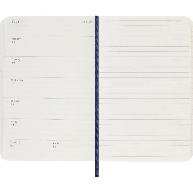 Moleskine 2026-27 Weekly Planner Large 5″x8.25″ Sea Blue Softcover 18MO