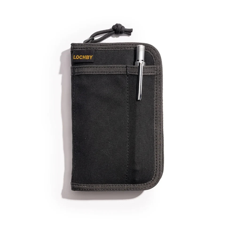 LOCHBY Pocket Journal Bumblebee Notebook Cover | Water Resistant Waxed Canvas