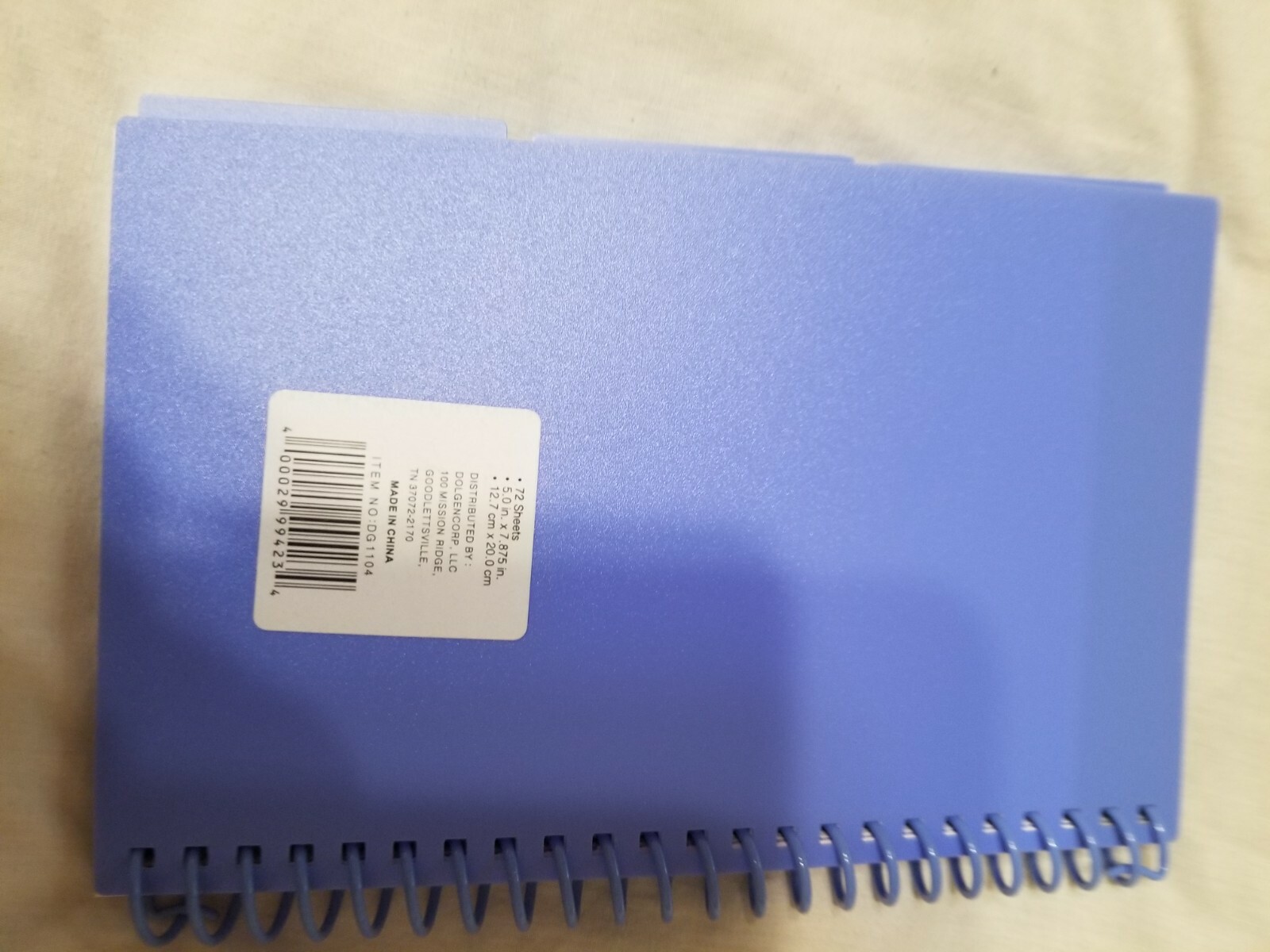 Weekly monthly planner and addresses plastic cover blue with paper no certain ye