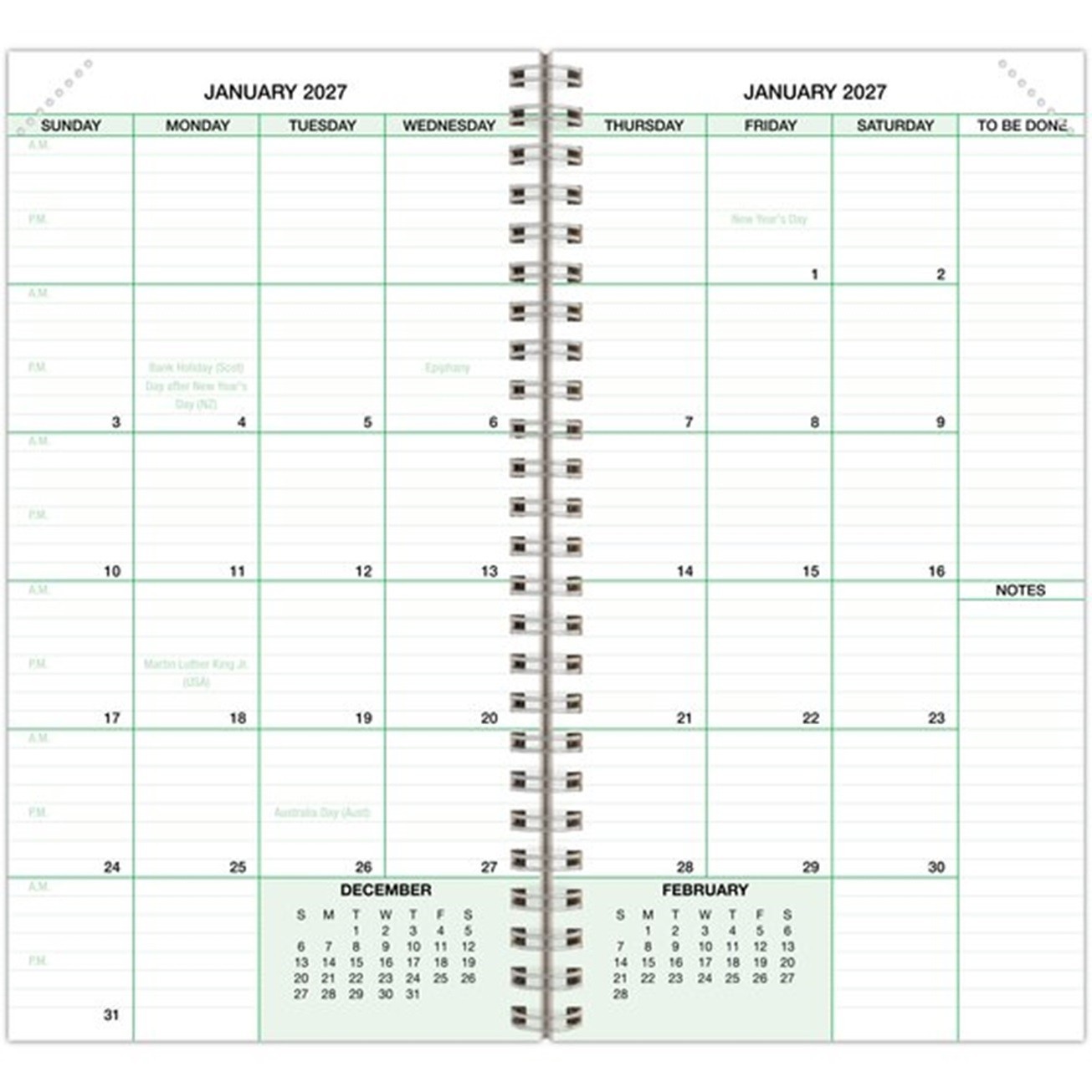 Day-Timer Jan-Dec 2027, 1-Page/Day Planner Refill Pocket 3-1/2 x 6-1/2″ +Extras