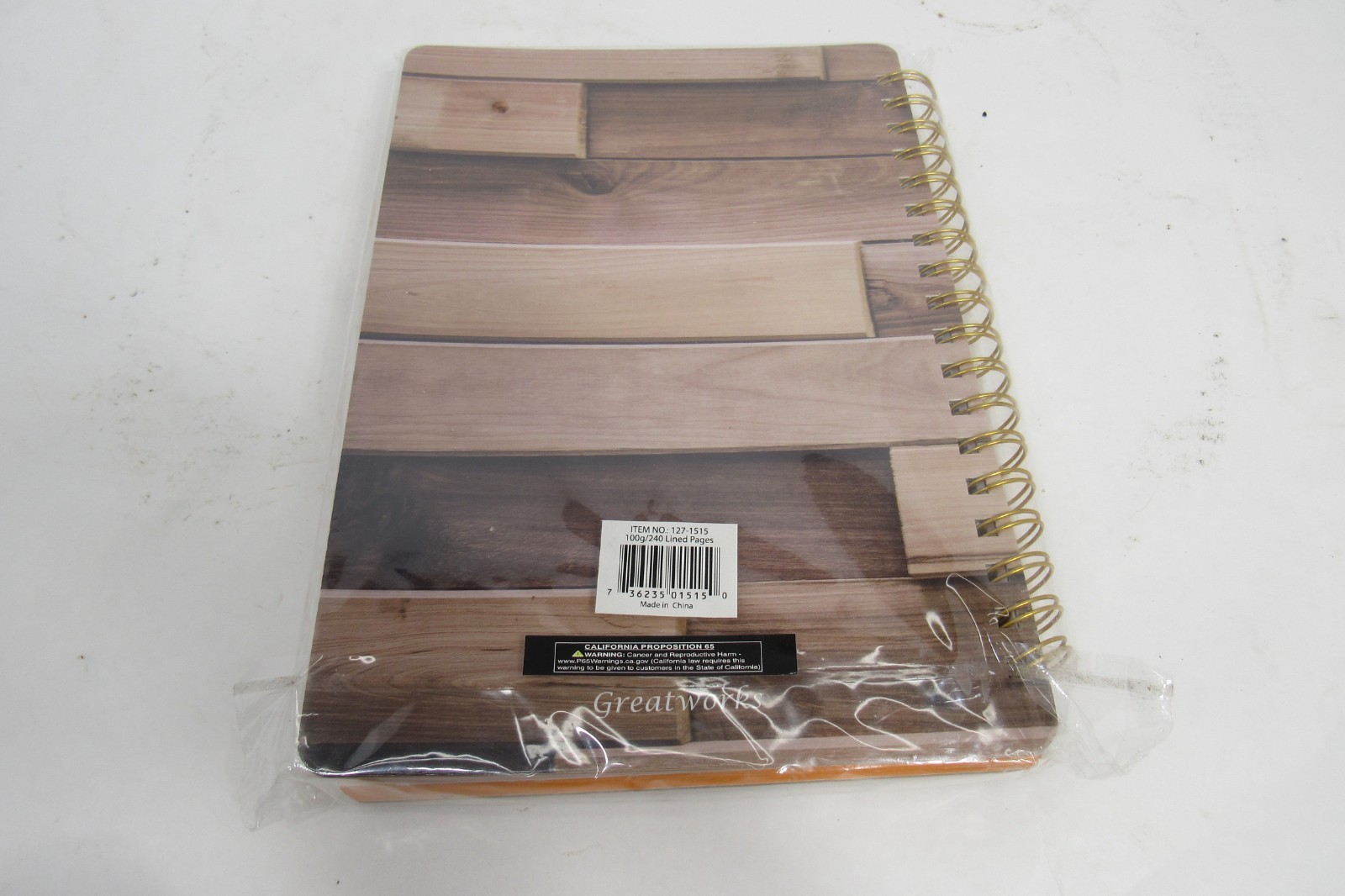 Greatworks 100 Gram 240 Page Lined Journal, Spiral Binding New in Plastic