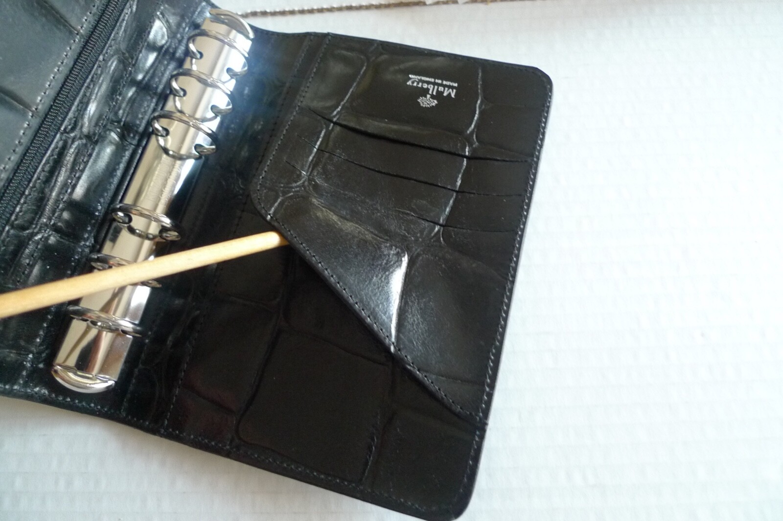 MULBERRY – A6 PLANNER & INSERTS -MADE @ UK – BLACK CONGO LEATHER – RARELY USED