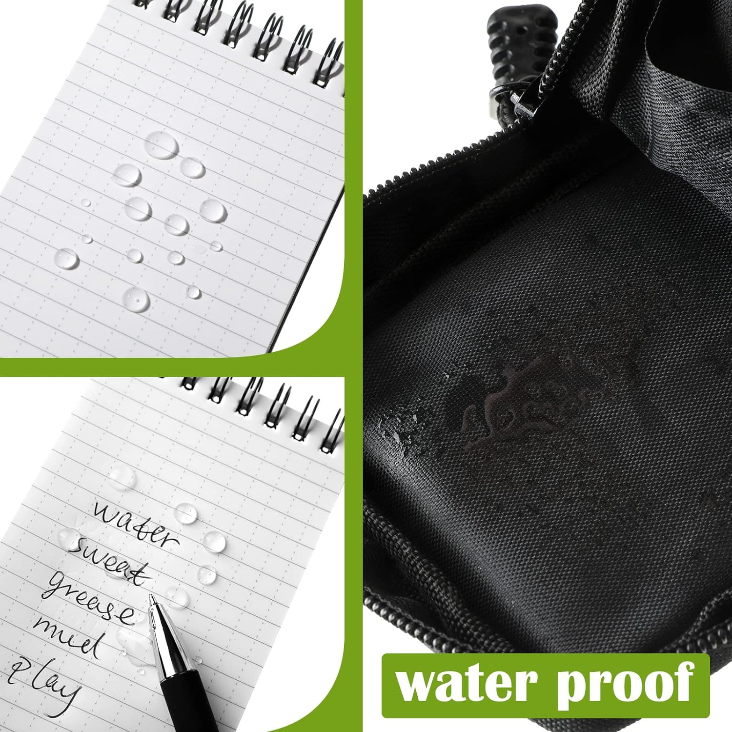 Waterproof Pocket Notebook with Pen and Fabric Cover Outdoor 5 Pcs 3 X 5 Inch
