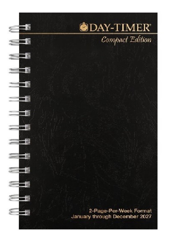 Day-Timer Jan–Dec 2027 Two Page Per Week Planner Refill, 3″x5″ Compact