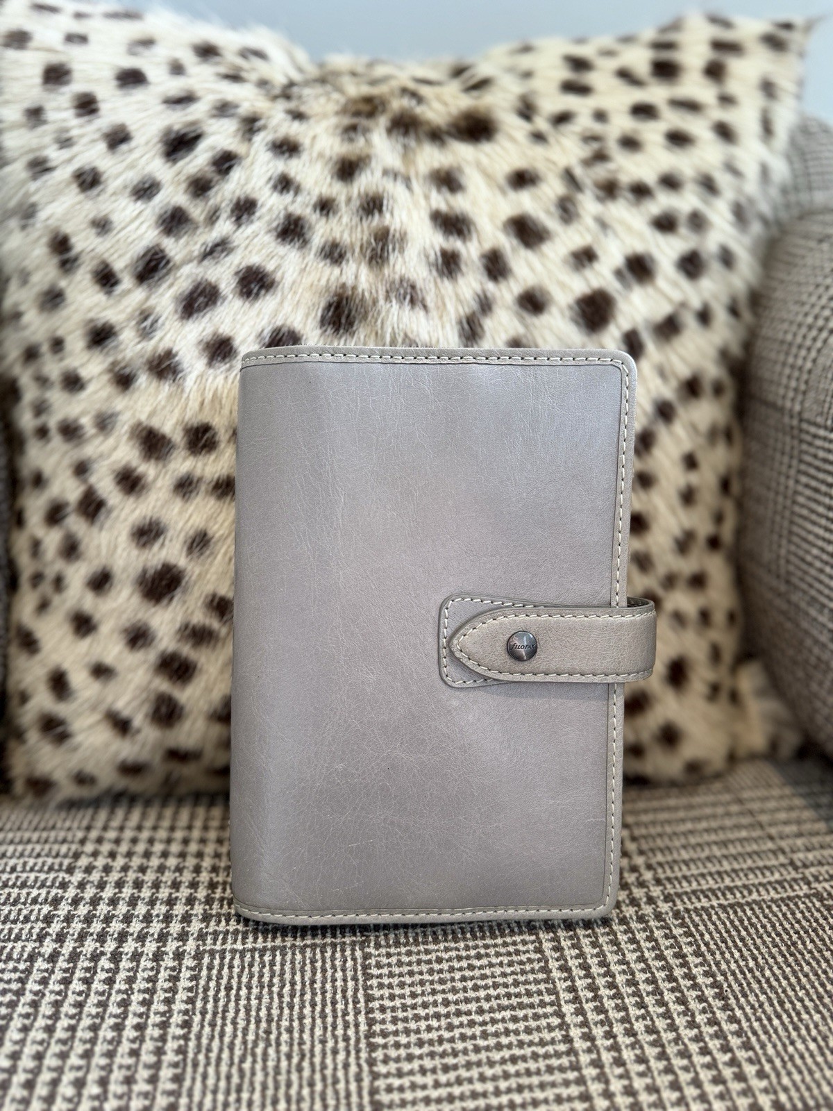 Filofax A6 Personal Size Malden Organiser Planner Diary Stone Leather NewBeauty