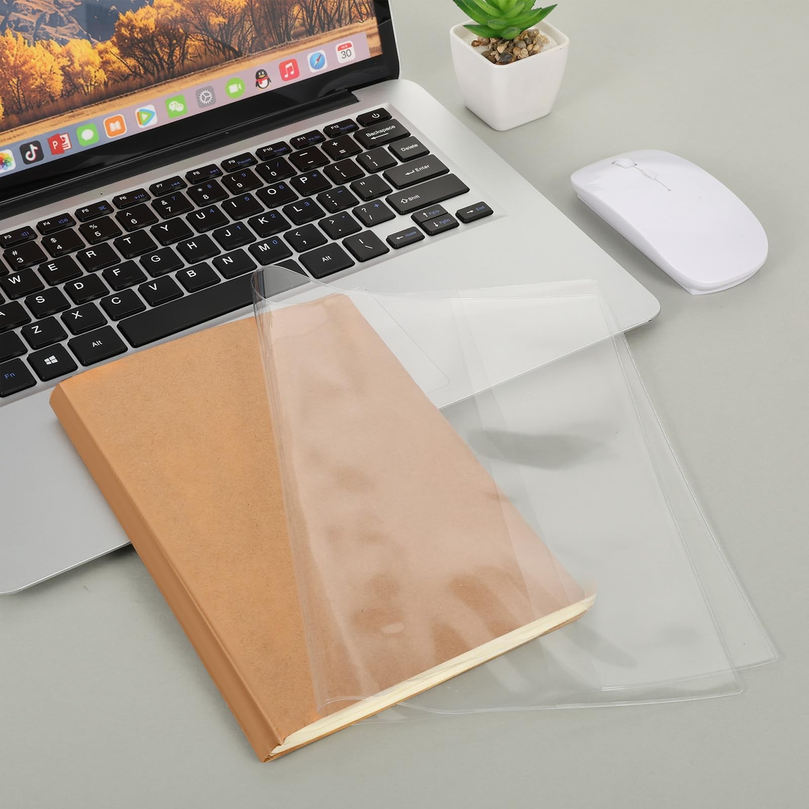 3 Pack A5 Jelly Cover – Clear Book Covers for Hardcover Protection,6.1