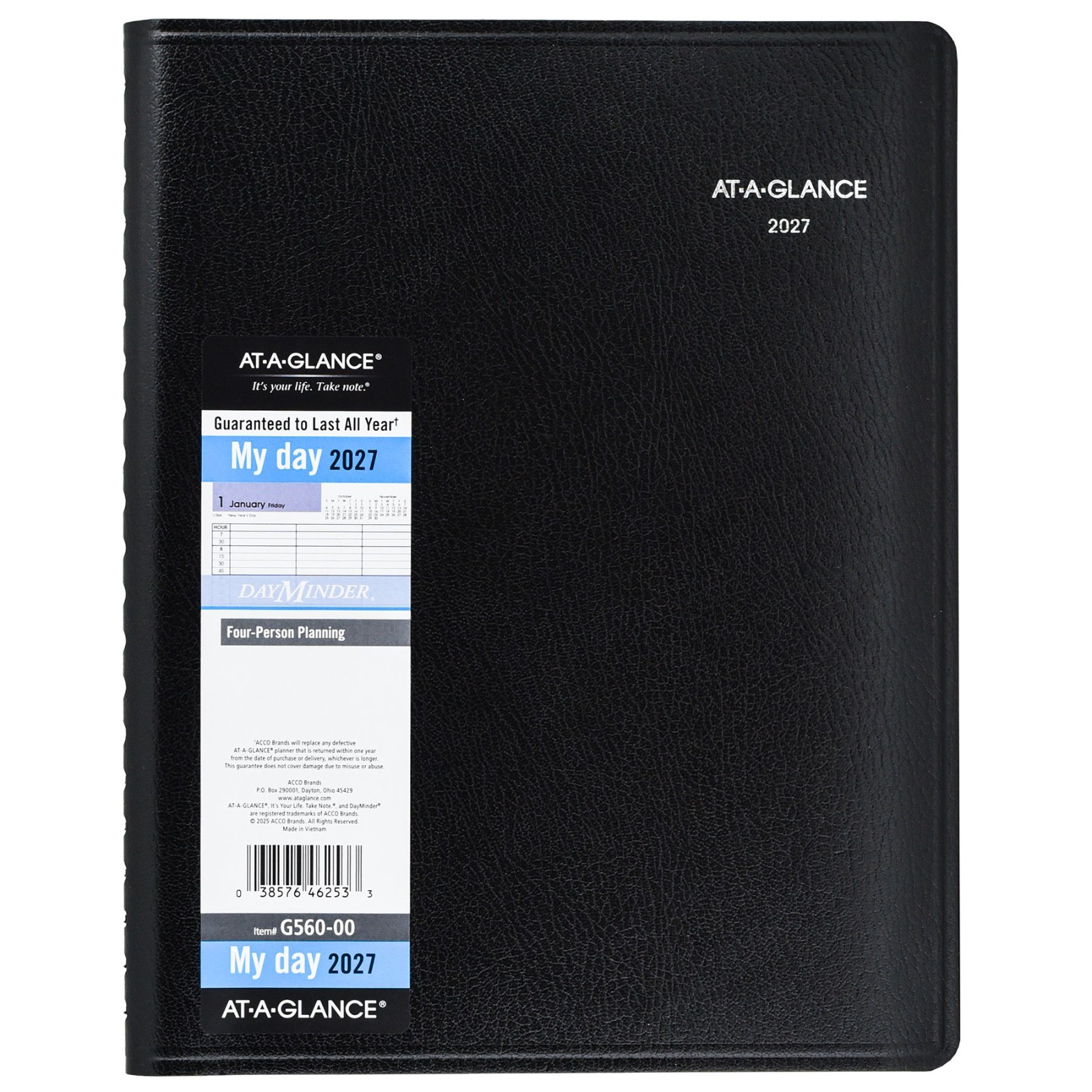 2026 At-A-Glance DayMinder G560-00, 4-Person Daily Appointment Book, 8 x 11″