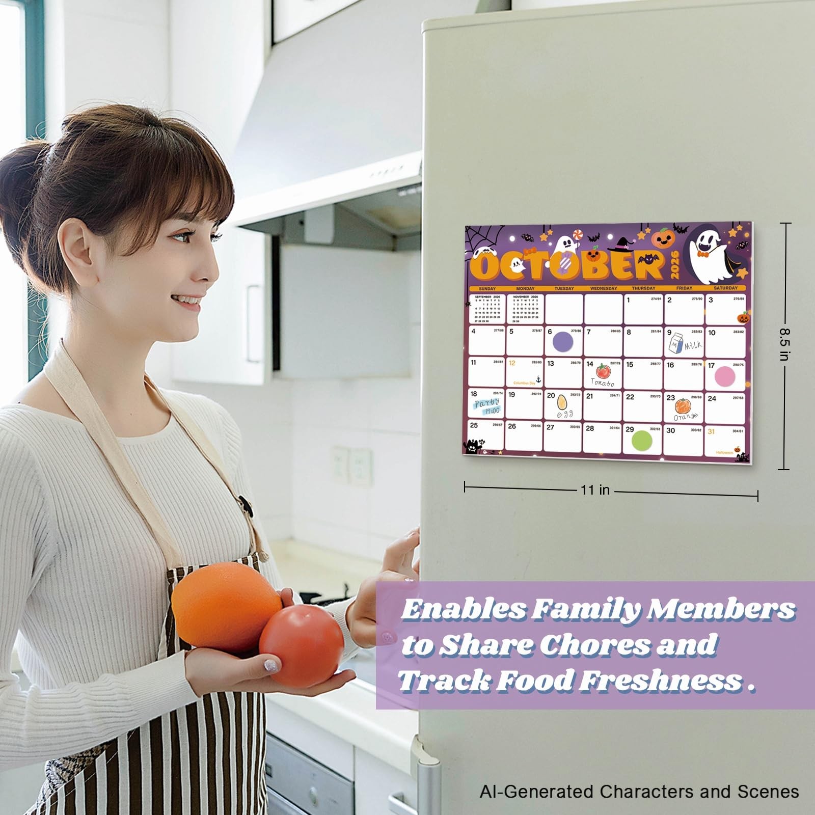 XISIDO 2026-2027 Magnetic Calendar for Fridge Seasonal