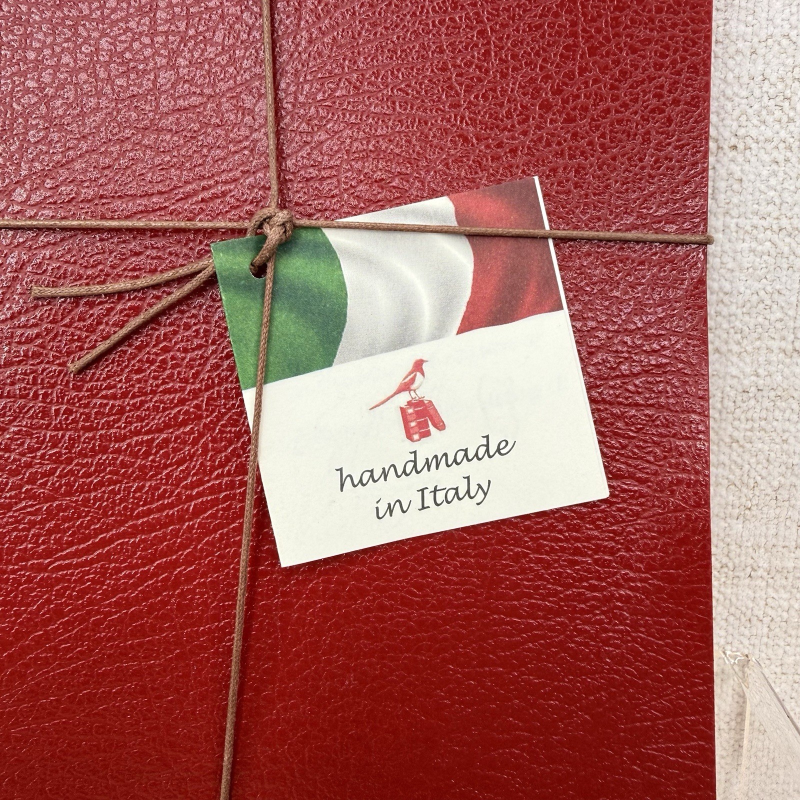 NEW Bieffe Handmade Journal Notebook Made in ITALY 3 Pack Red Leather New
