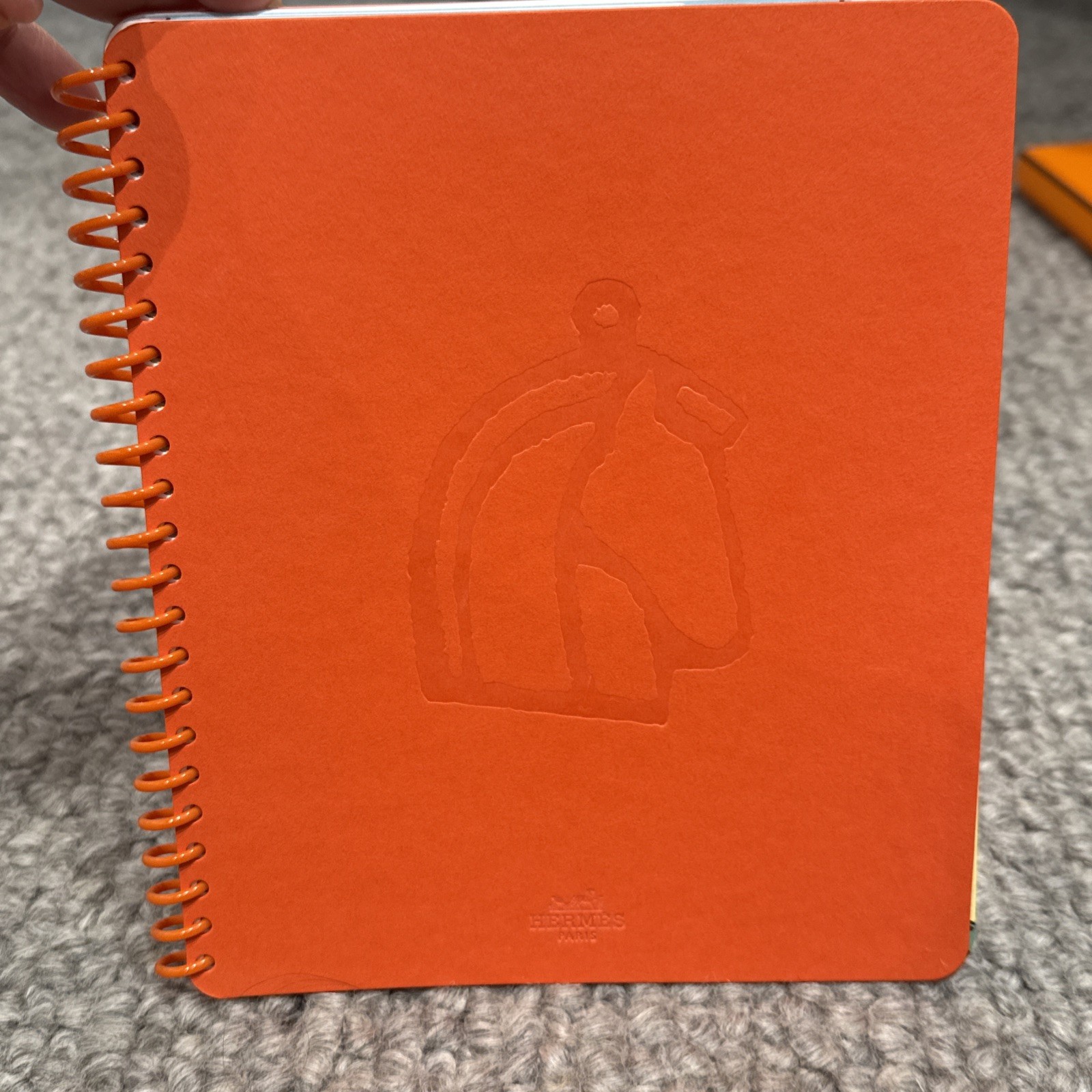 Genuine Hermes Mystery At The Grooms Notebook / Coloring Book – New (Orange)