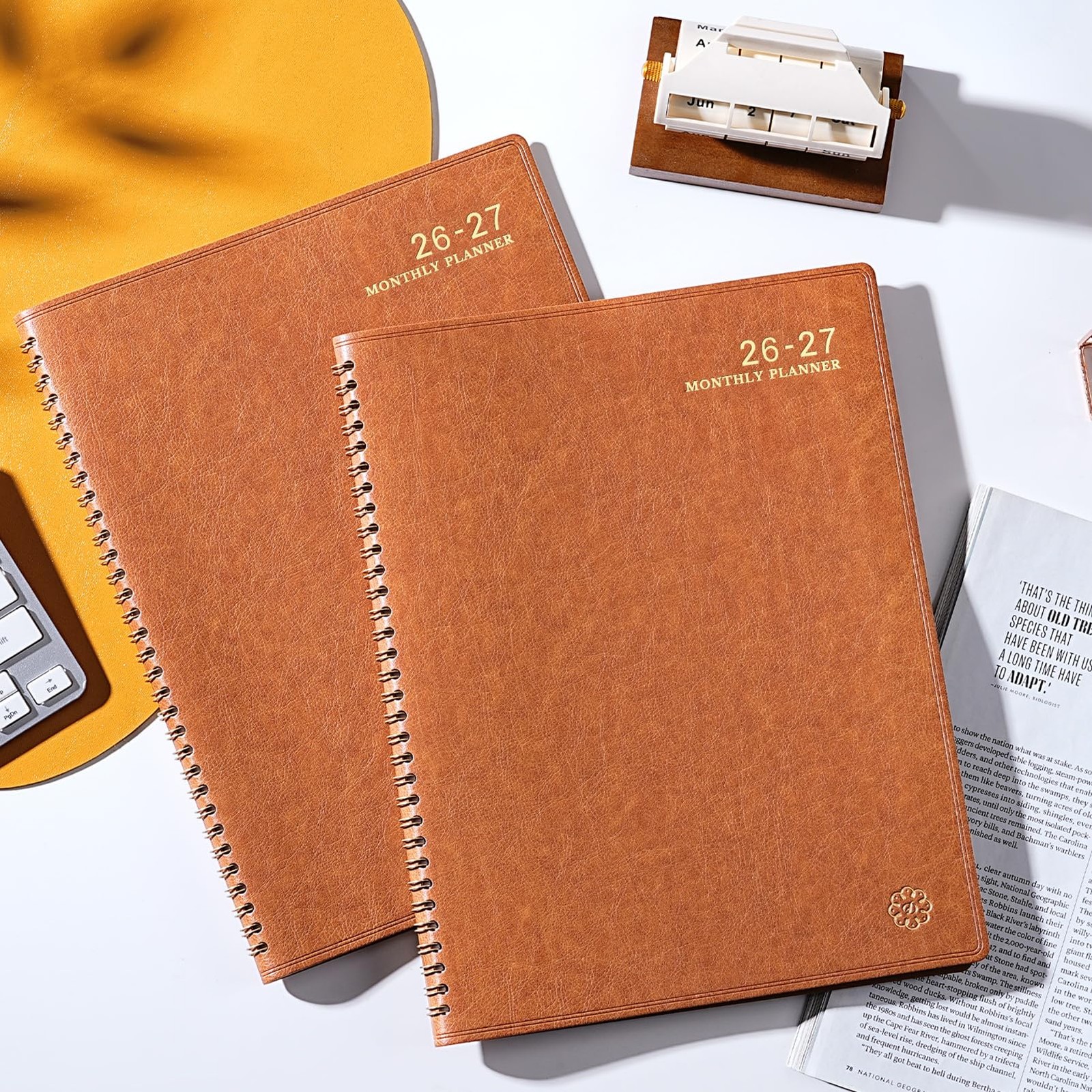 Monthly Planner 2026-2027 – 18 Months 9 inches X 11 inches, Brown