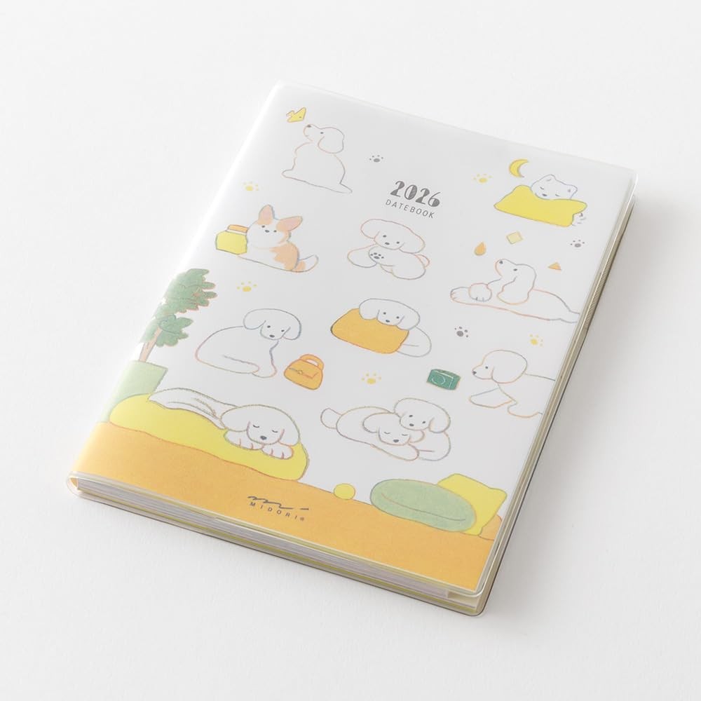 DESIGNPHIL MIDORI Planner 2026 A6 Weekly Dog Pattern