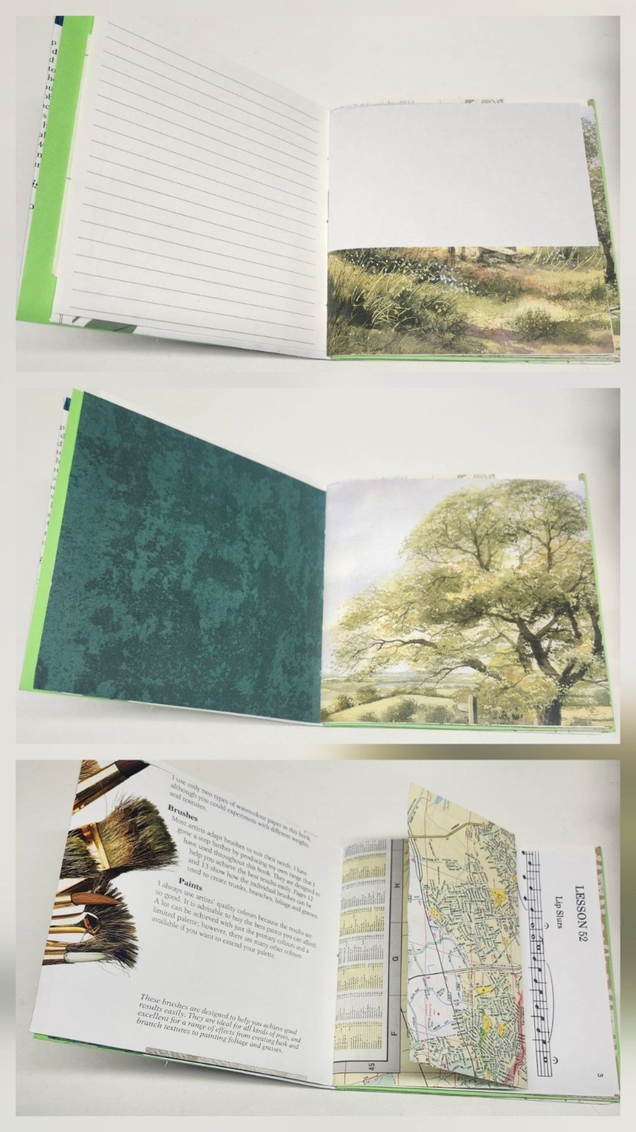 Handmade Junk Journal Green Theme 60 pages
