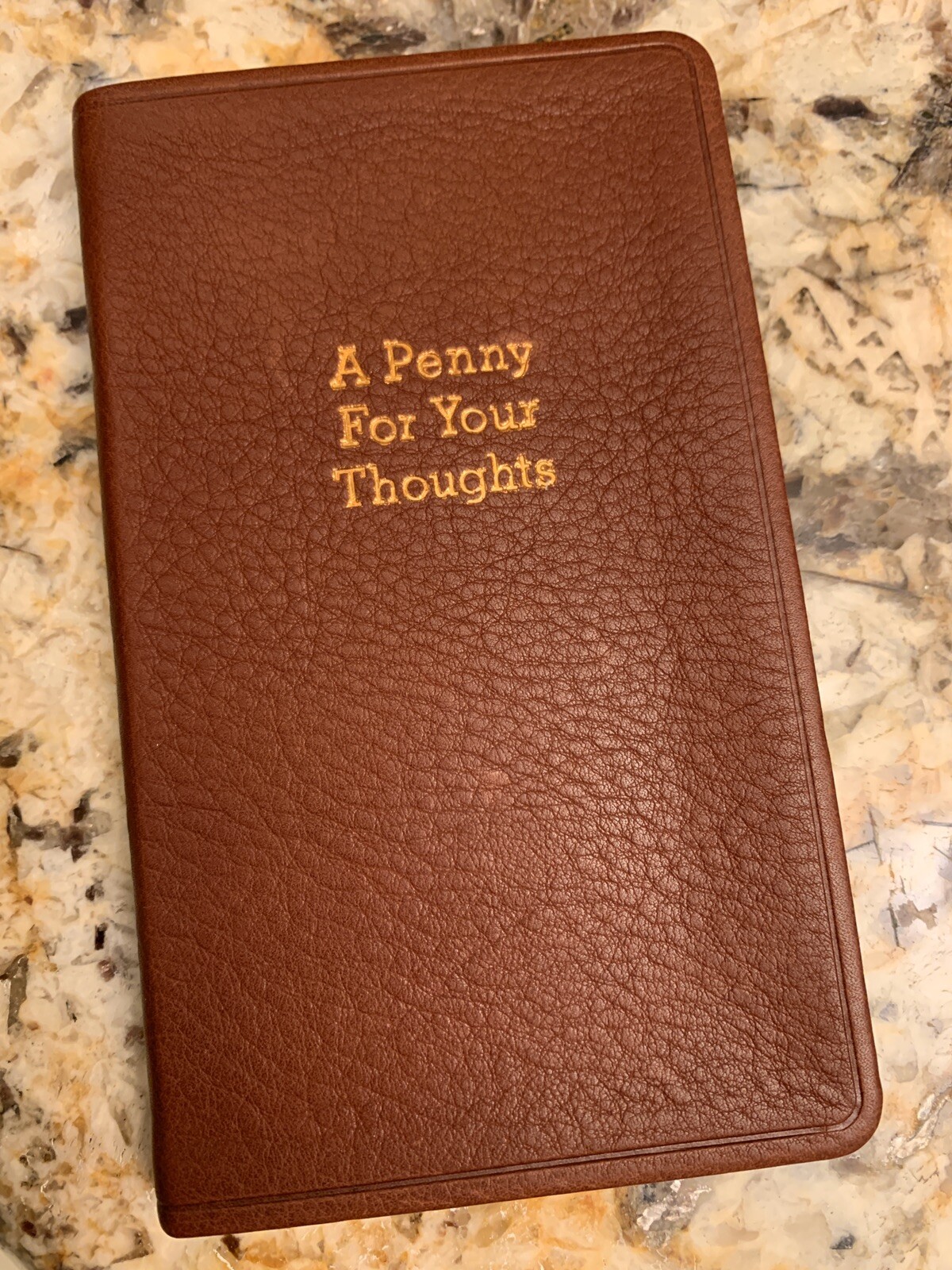 NEW: 80th Anniversary Cole Haan Embossed Penny for Your Thoughts Leather Journal