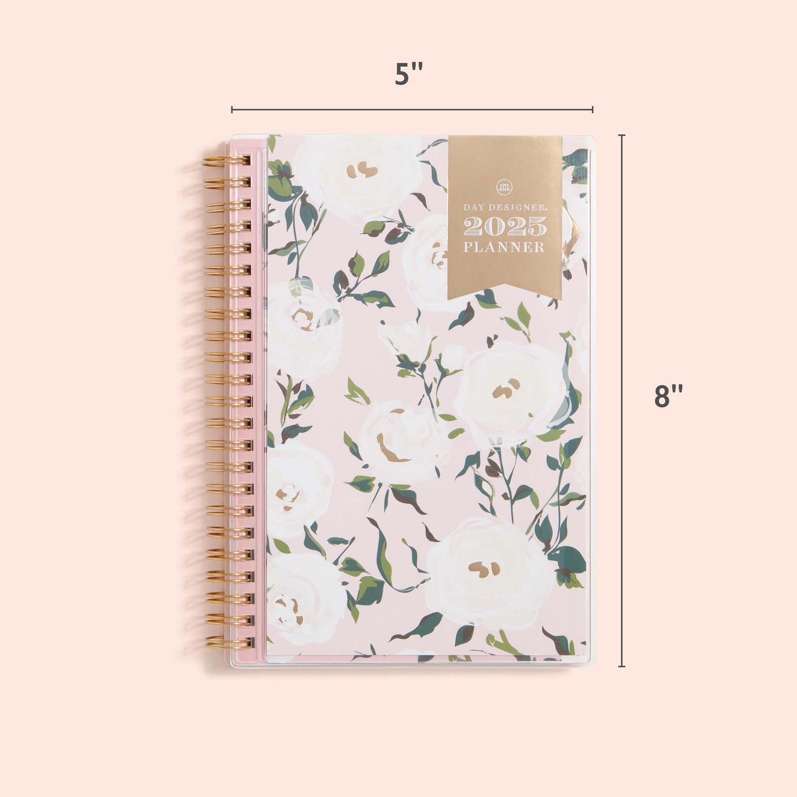 Blue Sky Day Designer Coming Up Roses Planner 2025 5×8 Safety Wirebound