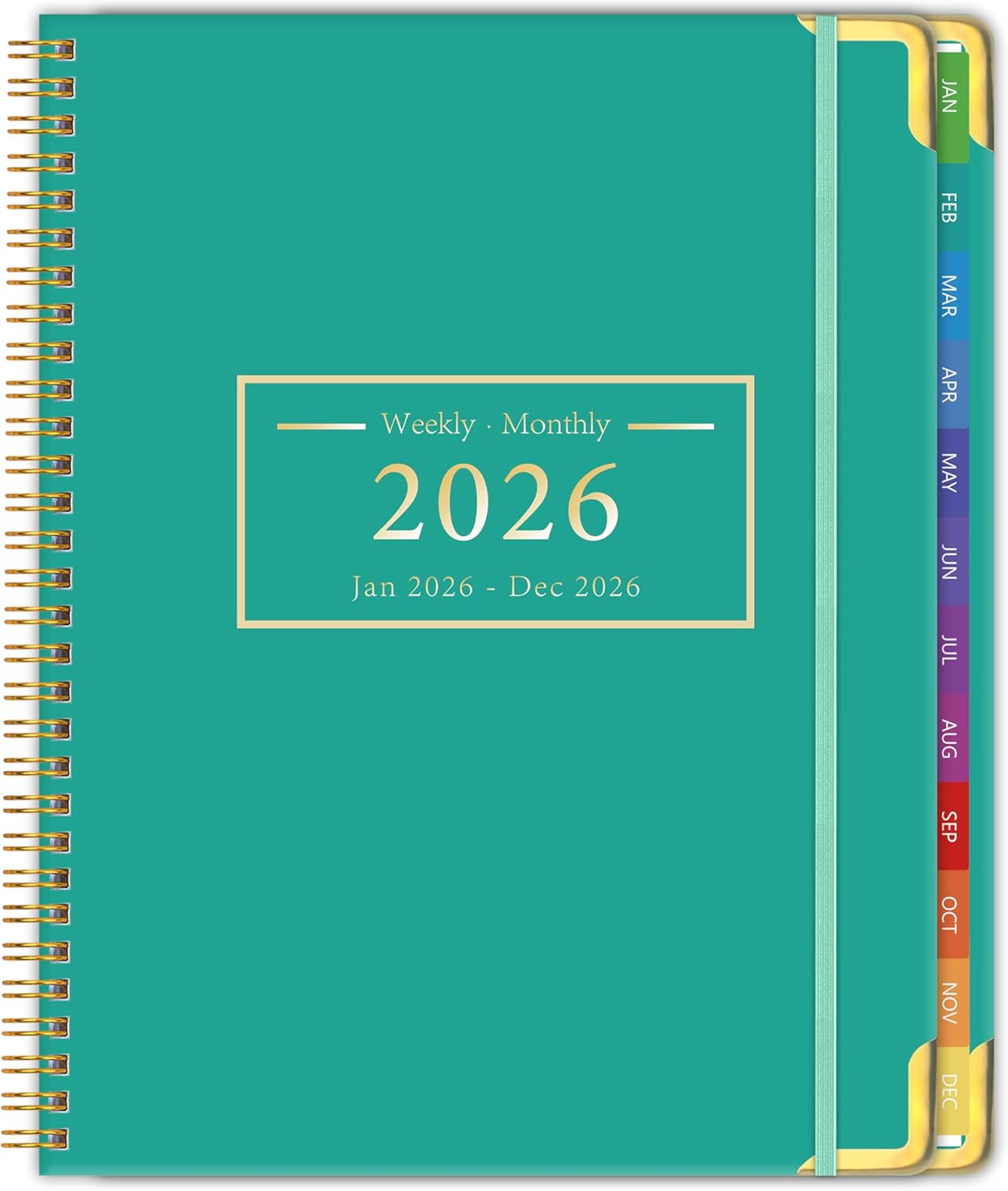 Planner -2026, Hardcover Weekly & Monthly Calendar Planner, January 2026 – Decem