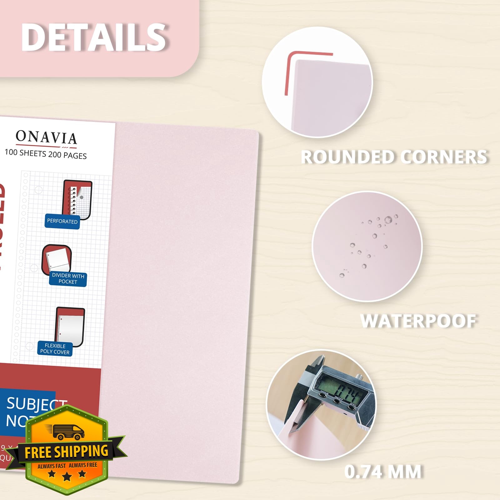 ONAVIA Notebook Assorted Colors 12 Pack