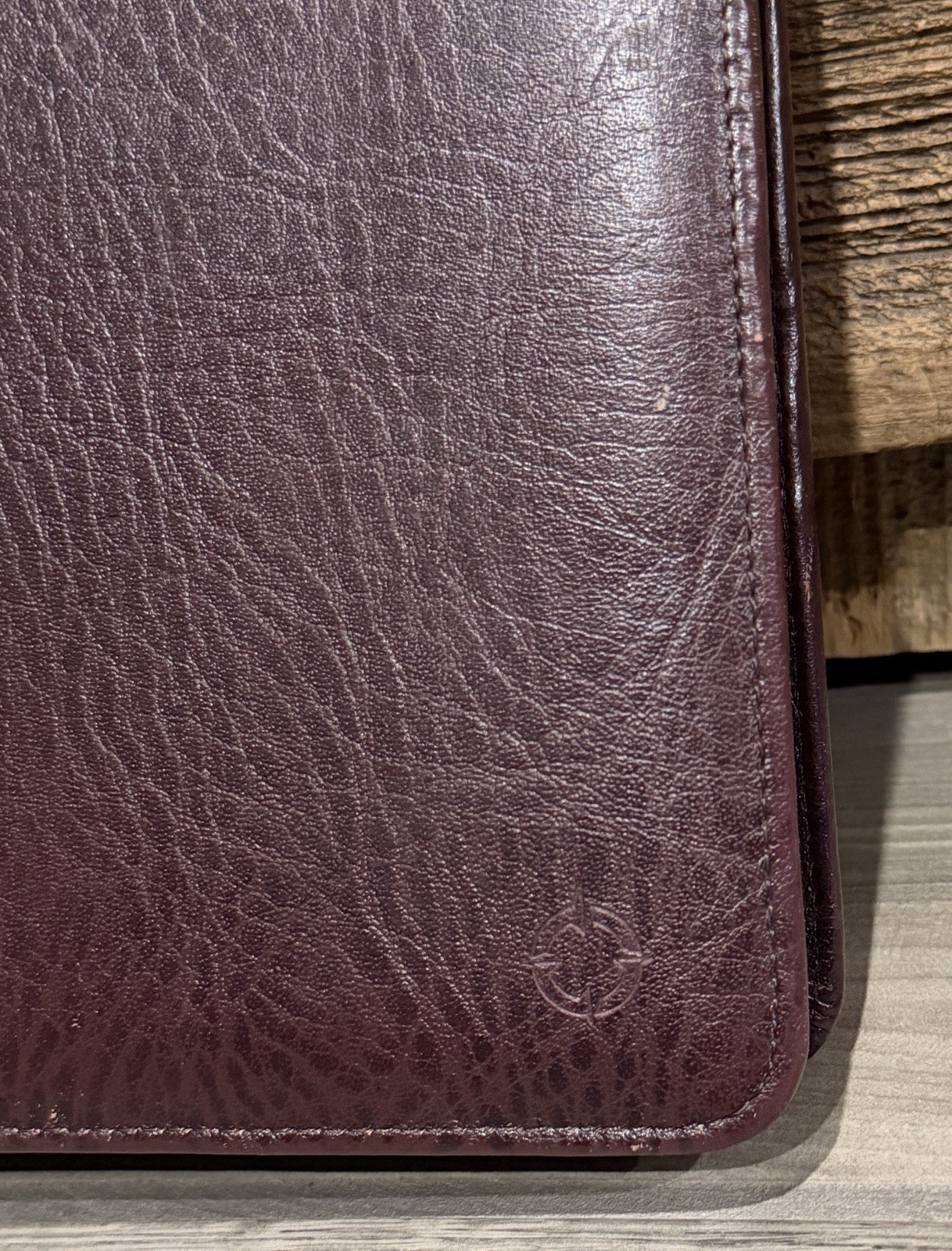 Franklin Covey Burgundy Leather Planner Organizer Binder 7 Ring Zip Around