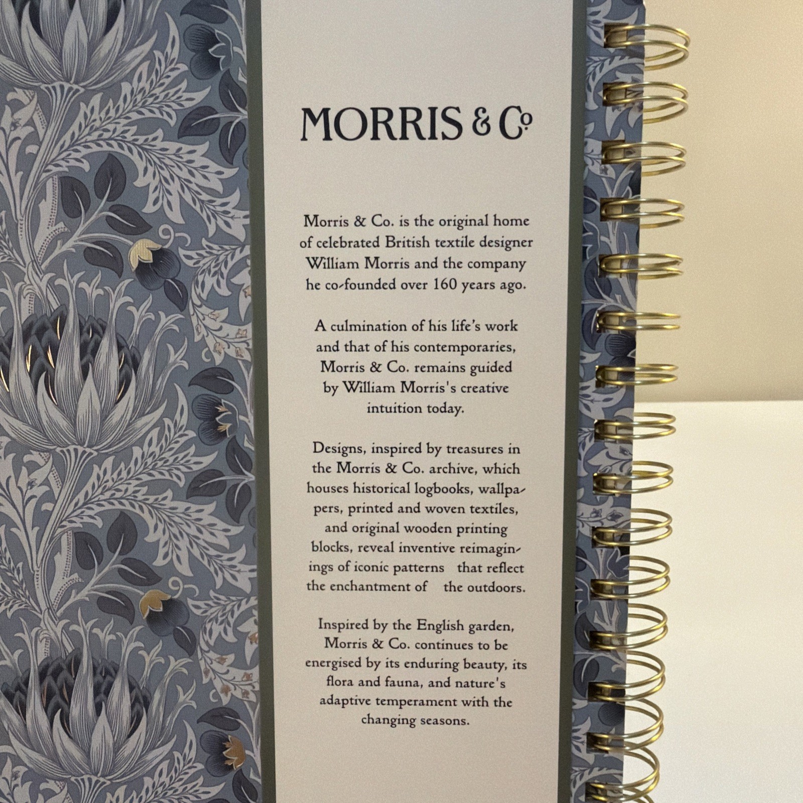 Morris & Co. Artichoke Spiral Notebook 10 X 7 “ 200 Lined Pages. New, Sealed.