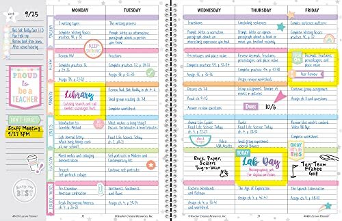 Pastel Pop Lesson Planner 8.5 inches X 11 inches