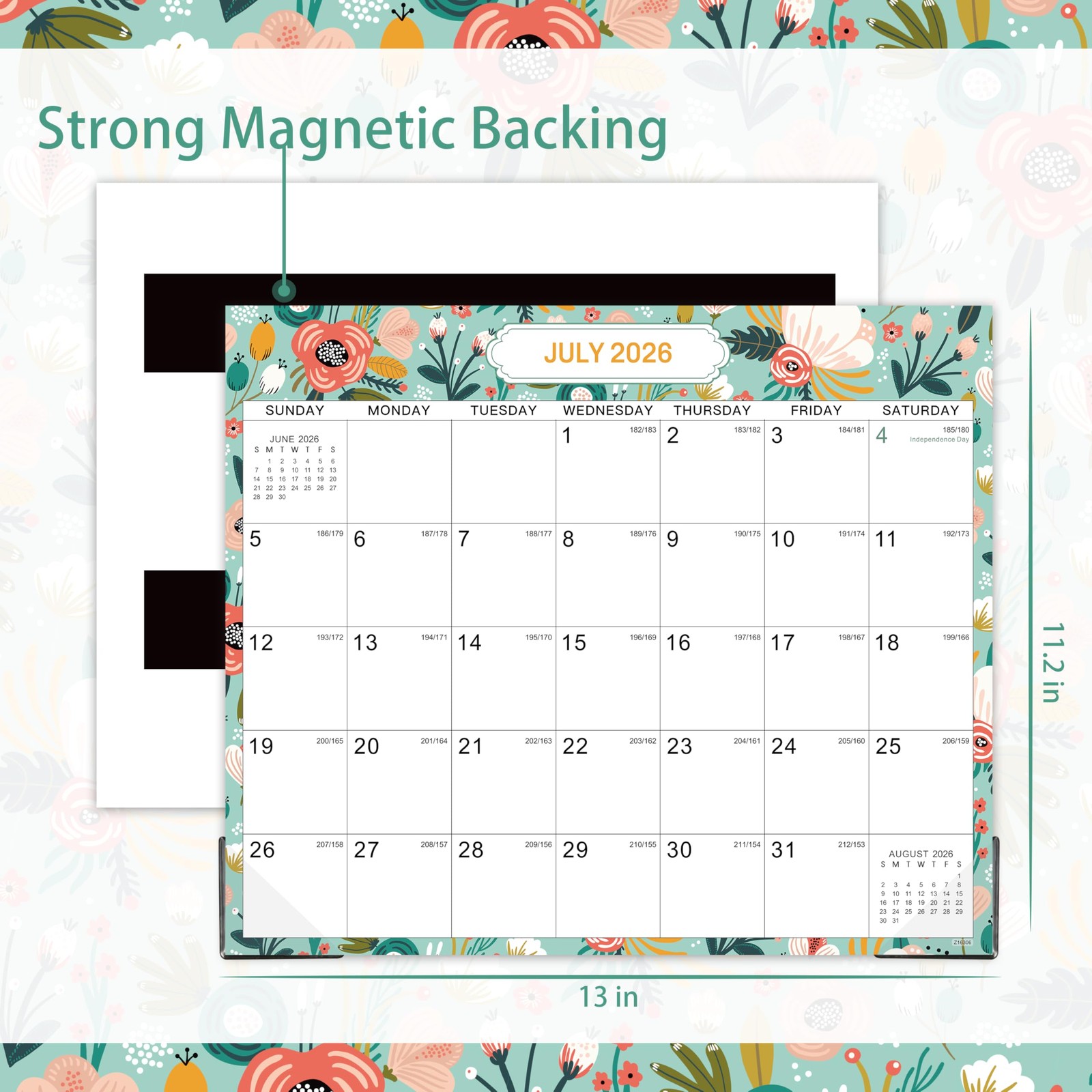 2026-2027 Magnetic Calendar – for Middle, Colorful