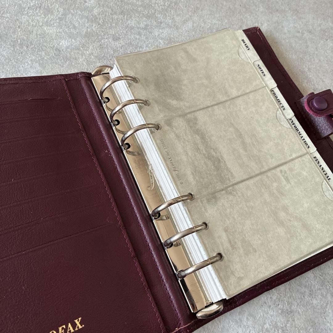 Filofax Vintage Leather Agenda Organizer Planner Cover 185×135mm Unused