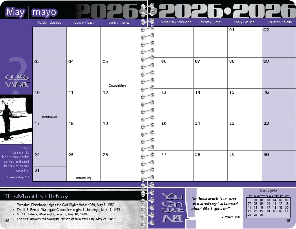 High School Student Planner 15pks – Metal Swoosh Cover 5-1/2 x 8-1/2, black
