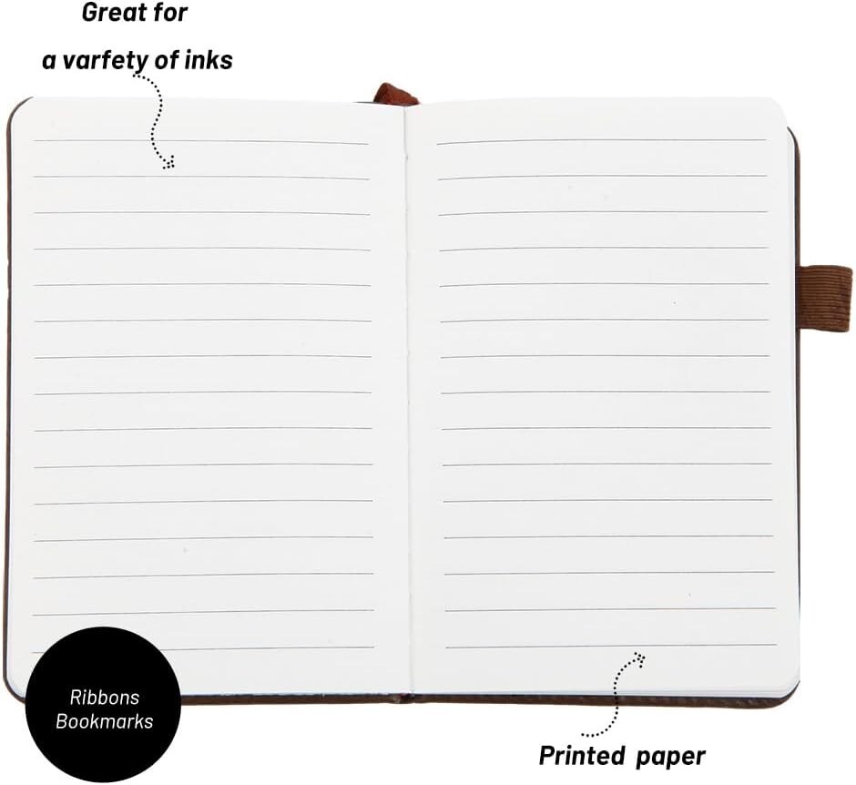 Small Pocket Notebook, Leather Journal Mini 200 Pages/100 Sheets 5.7*3.7