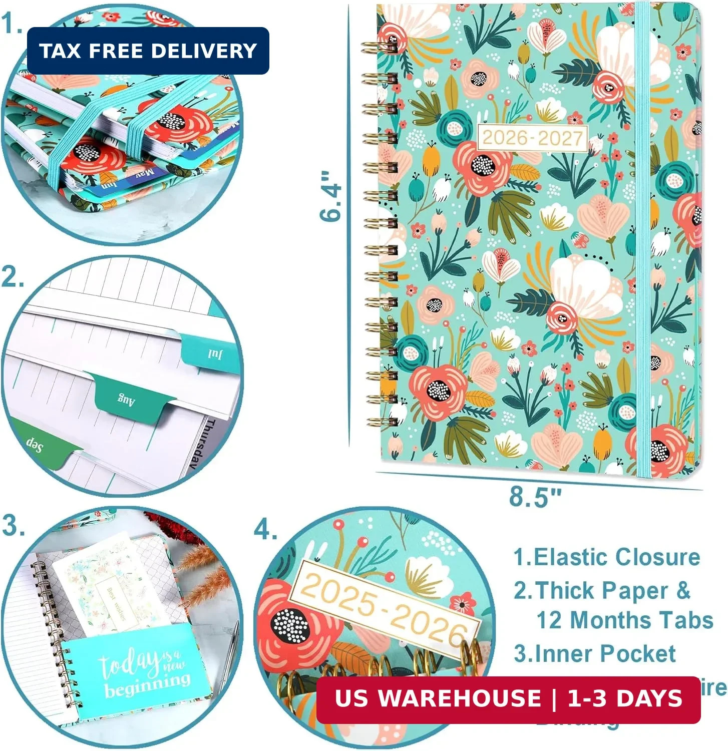 Planner 2026-2027 – Weekly Monthly Planner form July 2026 to June 2027, Academic