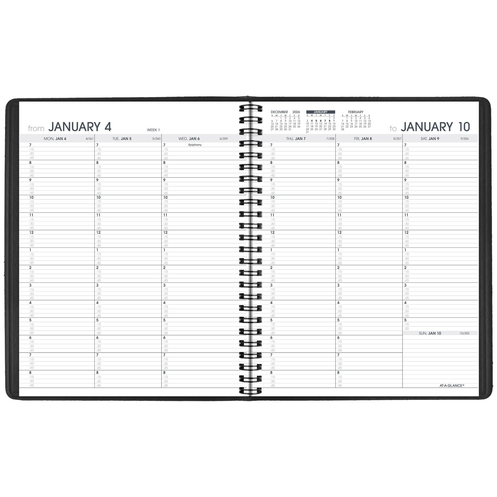 2026 At-A-Glance 70-951-05 Weekly Appointment Book, 7 x 8-3/4″