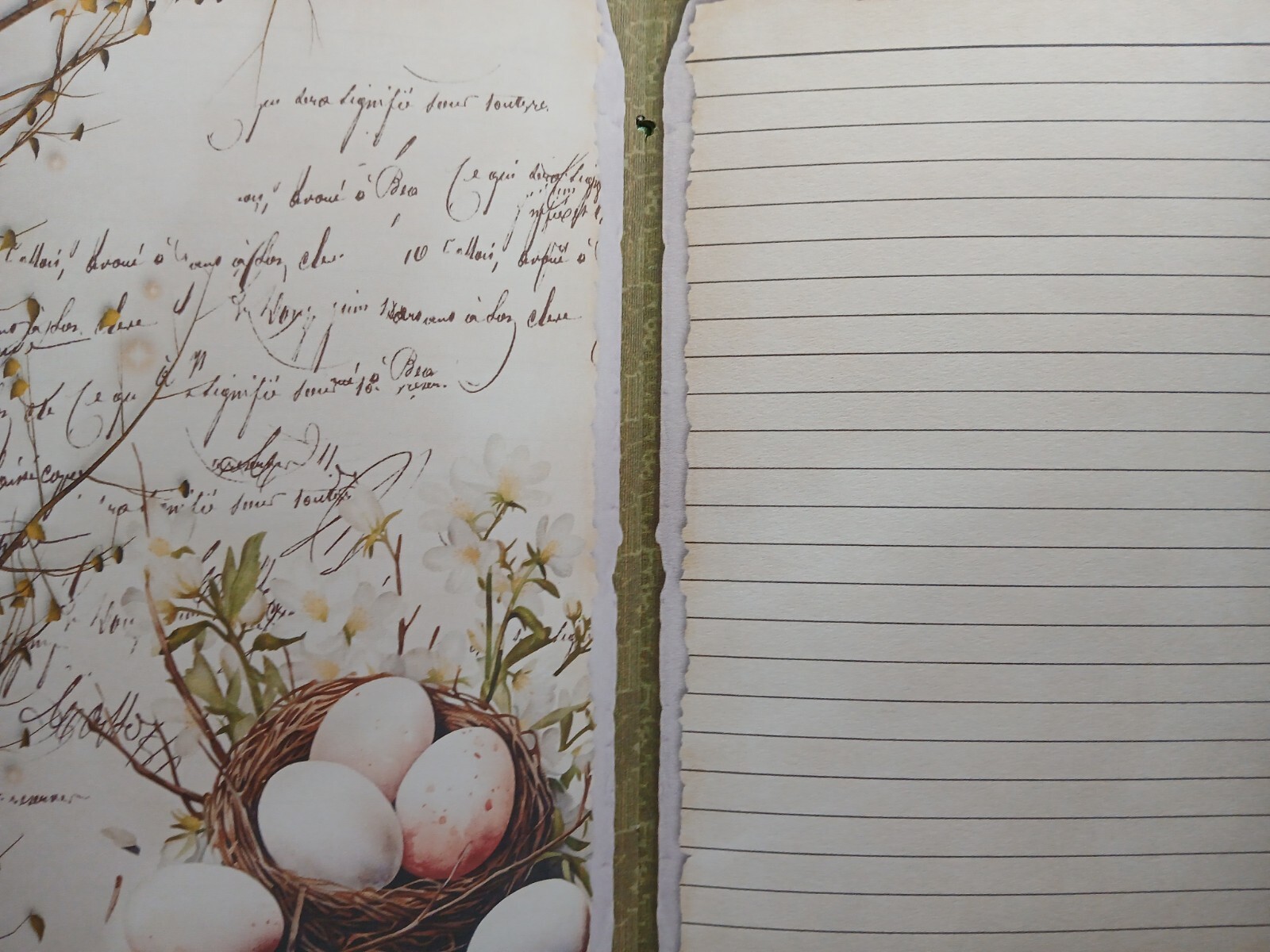 Junk Journal Booklet “OSTARA 2″ Spring Renewal Cards, Lg 6″x9” 40pg Ephemera+