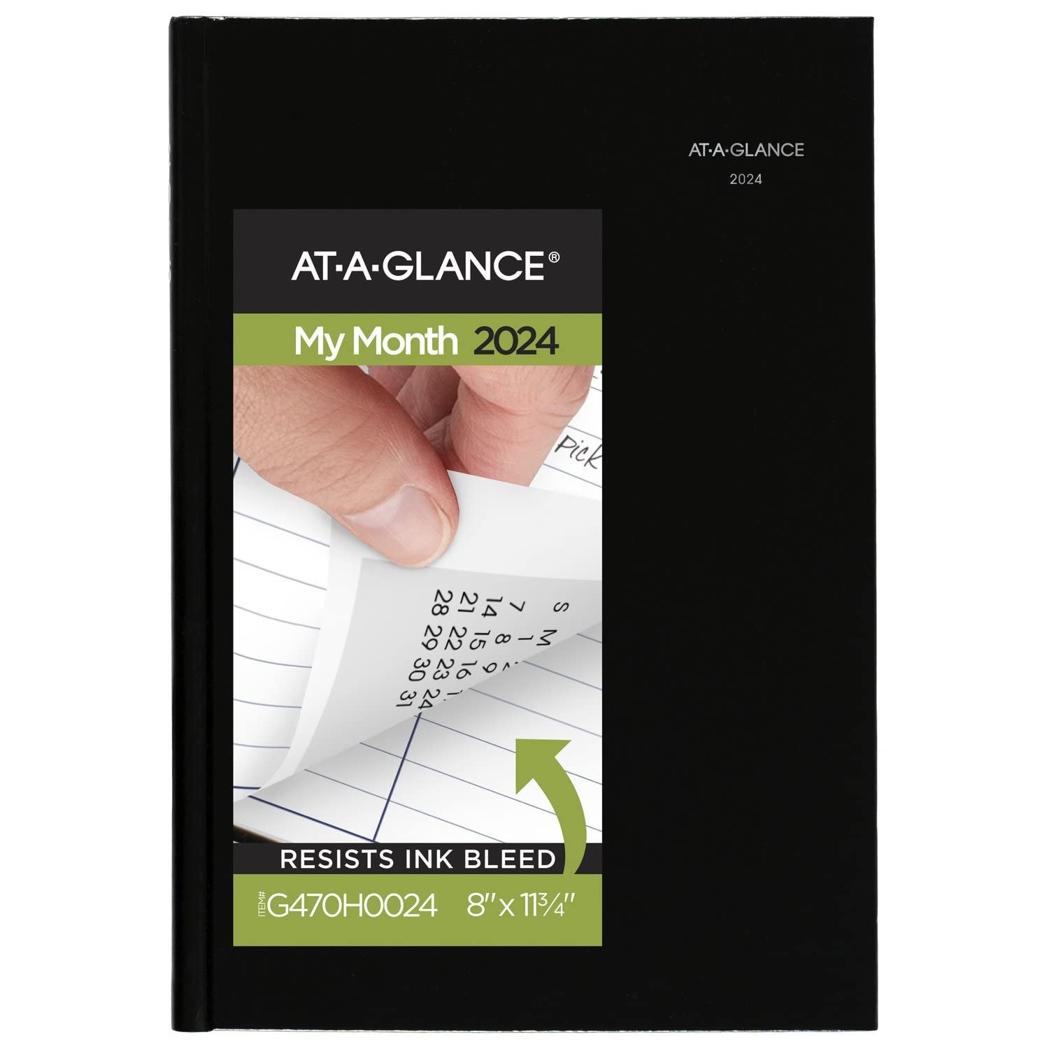 2024 Monthly Planner, DayMinder, 8″ x 11-3/4″, Large, Monthly Tabs, Hardcover…
