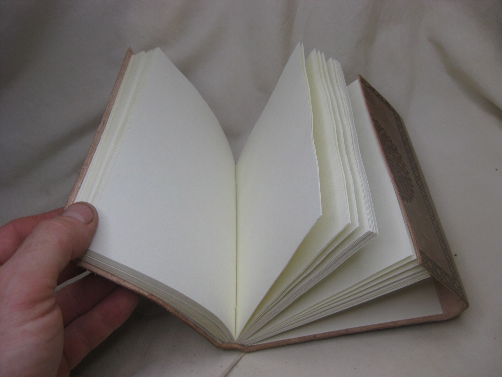 blank page journal leather tree detailed cover book unlined notebook sketchbook
