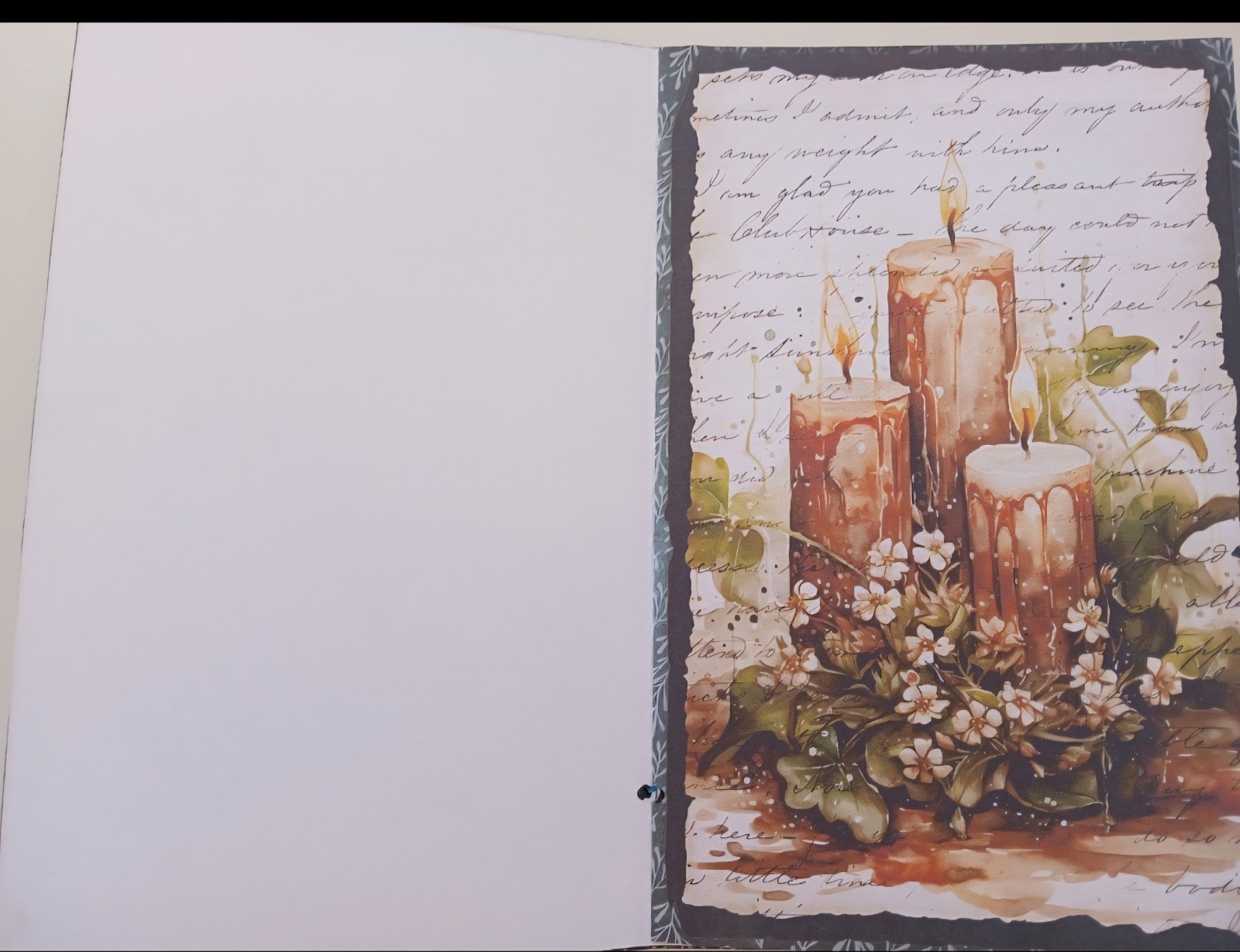 Junk Journal Booklet “IMBOLC” Handmade Gaelic Festival Spring 5.5″x8.5″ 40pg