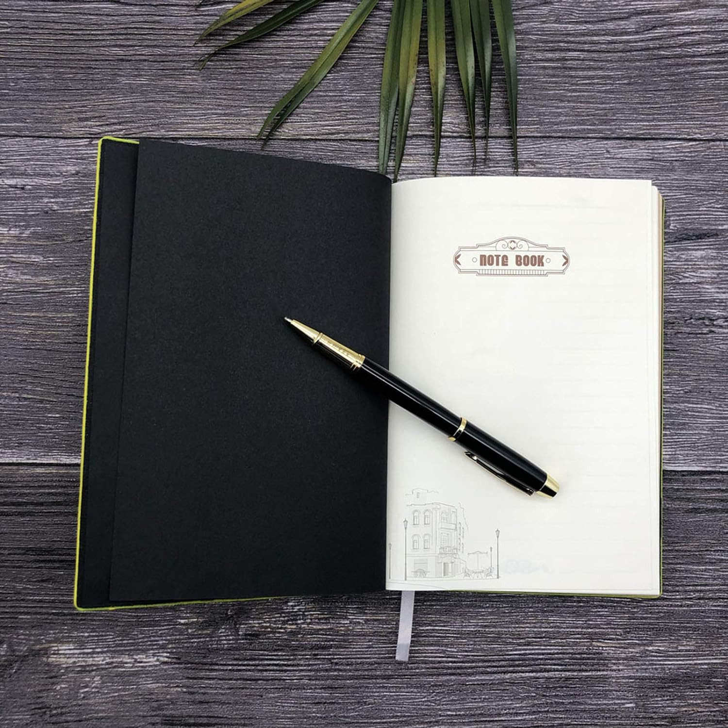Vintage Train Embossed Leather Writing Journal Notebook with Pen Set,Antique Han