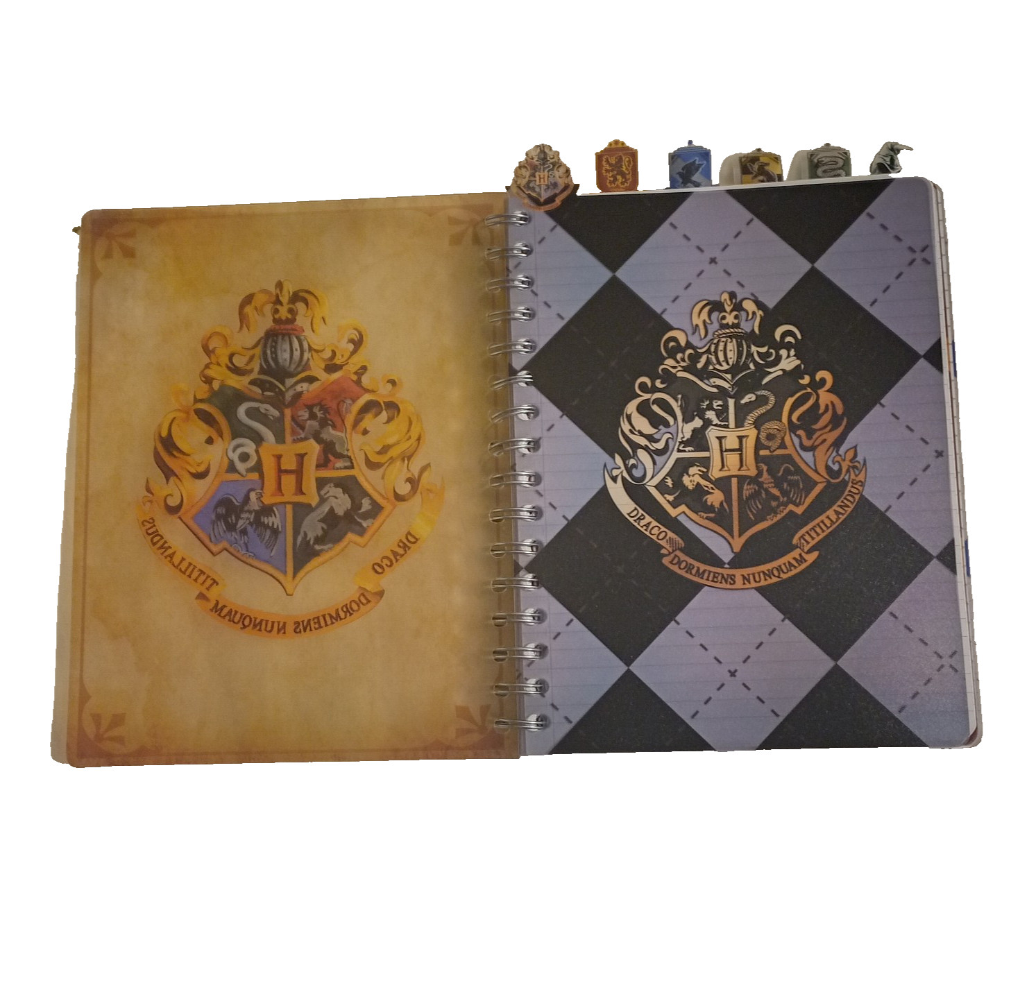 Harry Potter Hogwart Spiral Bound School Lined Graph Paper Tab Journal 6.5″x8.5″