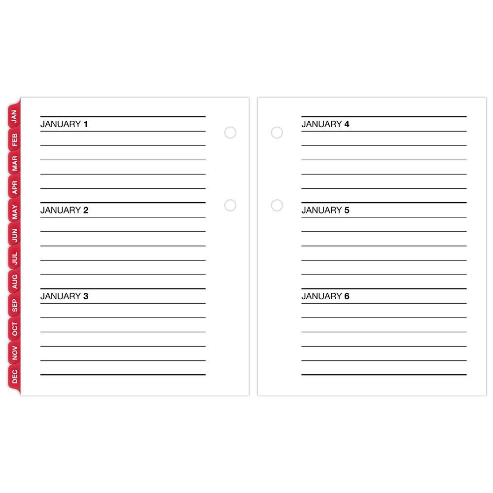2026 At-A-Glance E919-50 Compact Daily Calendar Refill with Tabs, 3 x 3-3/4″