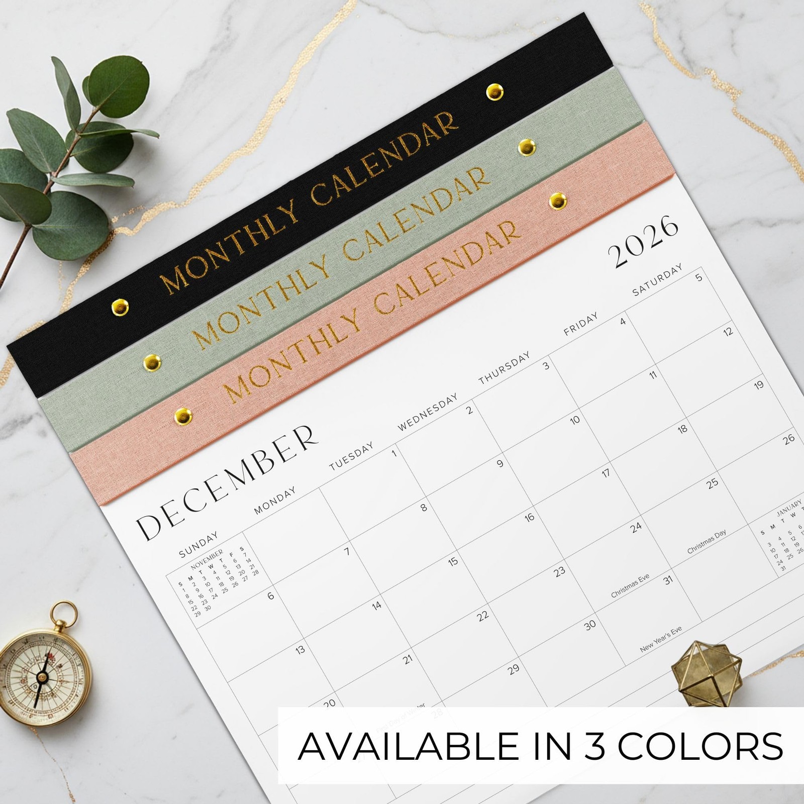Aesthetic 2026-2027 Desk Calendar – Runs From January 2026 Until July 2027 – …