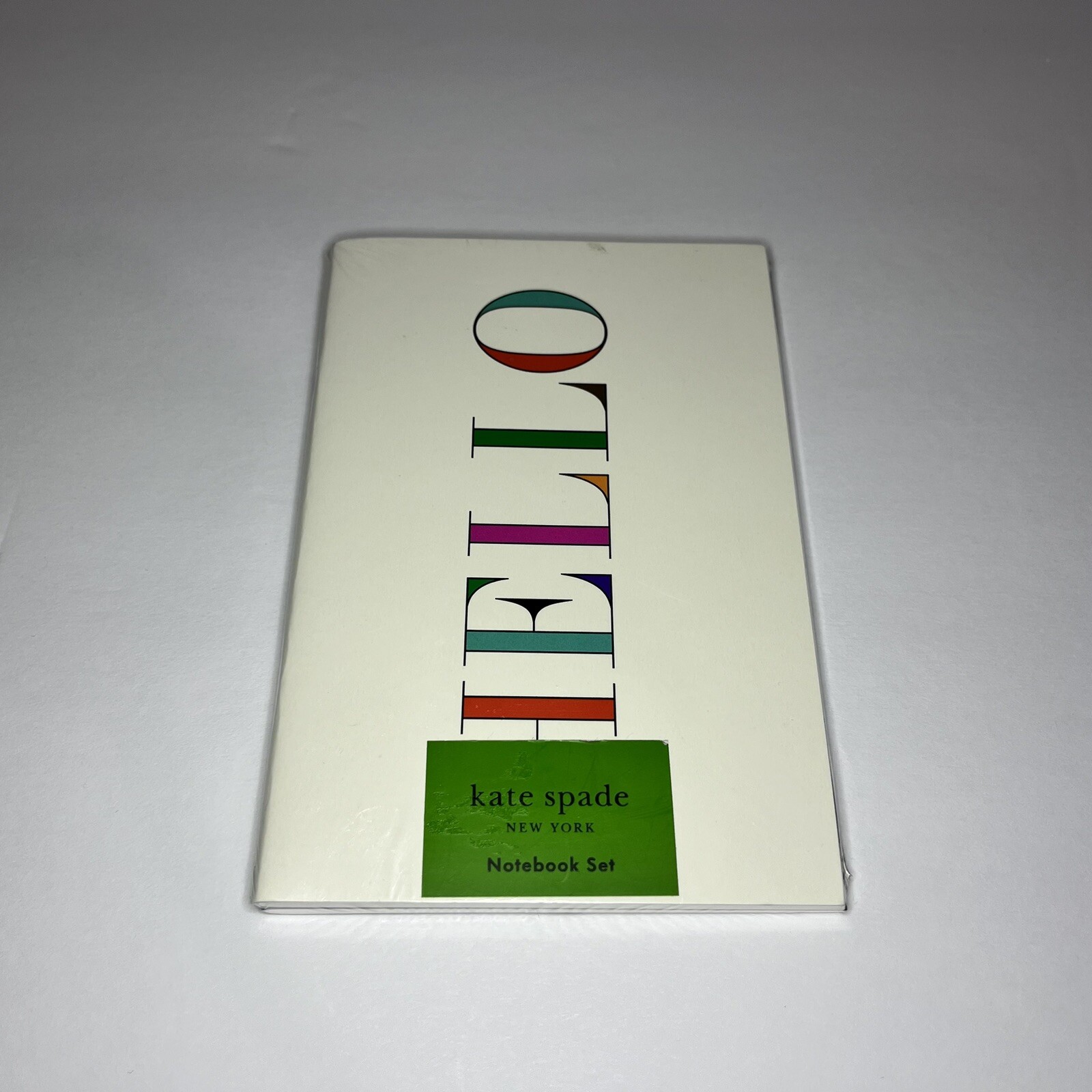 Kate Spade Hello White Notebook Black Polka Dot 2 Notebook Set NWT Sealed