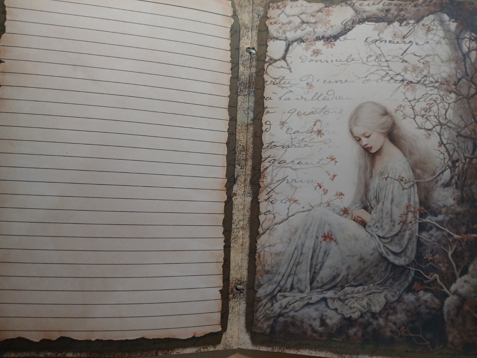 Junk Journal Booklet “WICCAN 2″ GRIMOIRE SPELLBOOK HANDMADE Lg 6″x9” 40pg