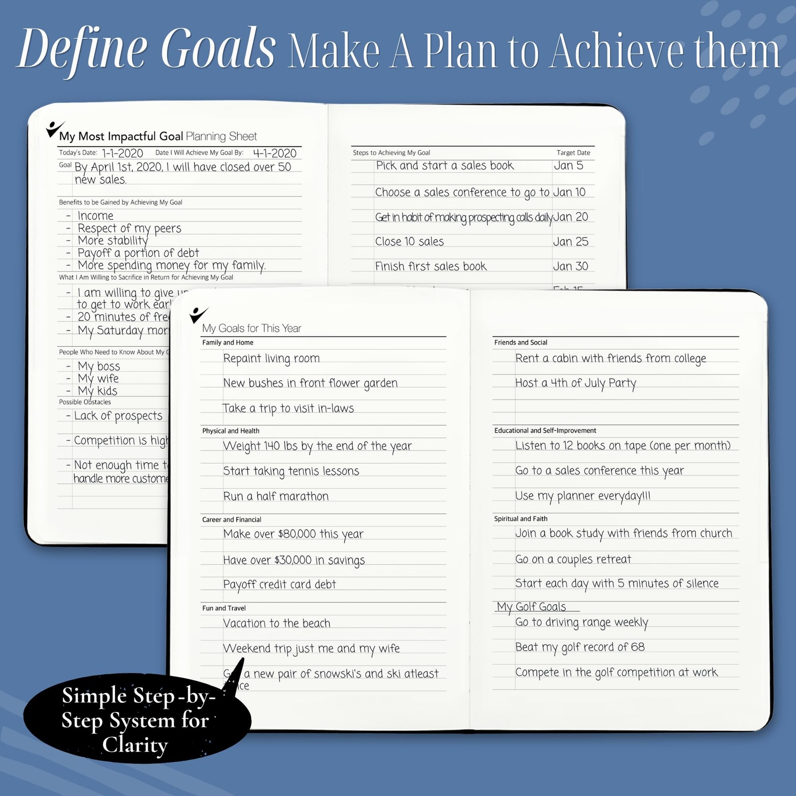 Undated Daily Planner to Achieve Your Goals – 90 Day Guided Journal & Product…